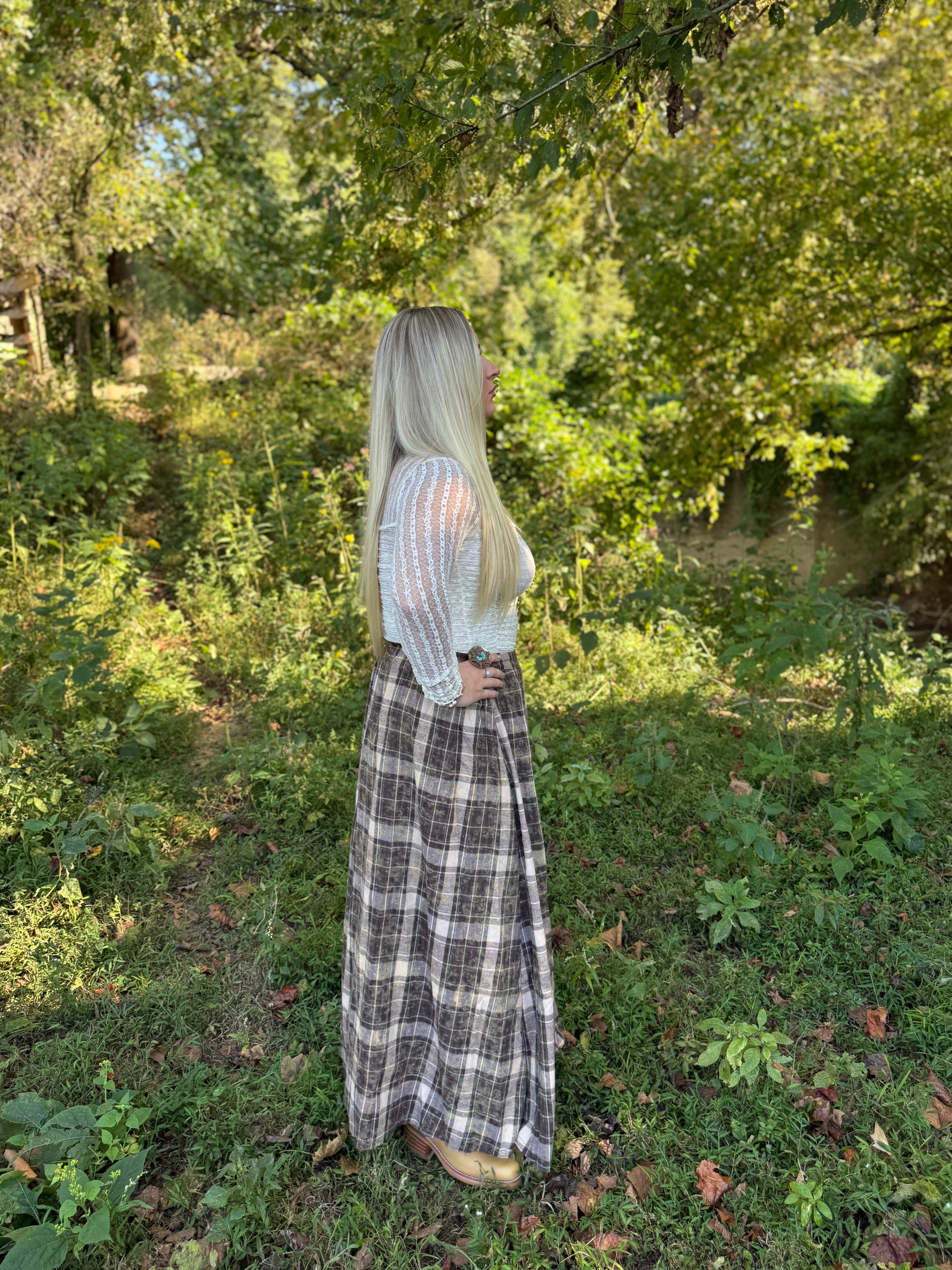 Prairie Days Flannel Maxi Skirt