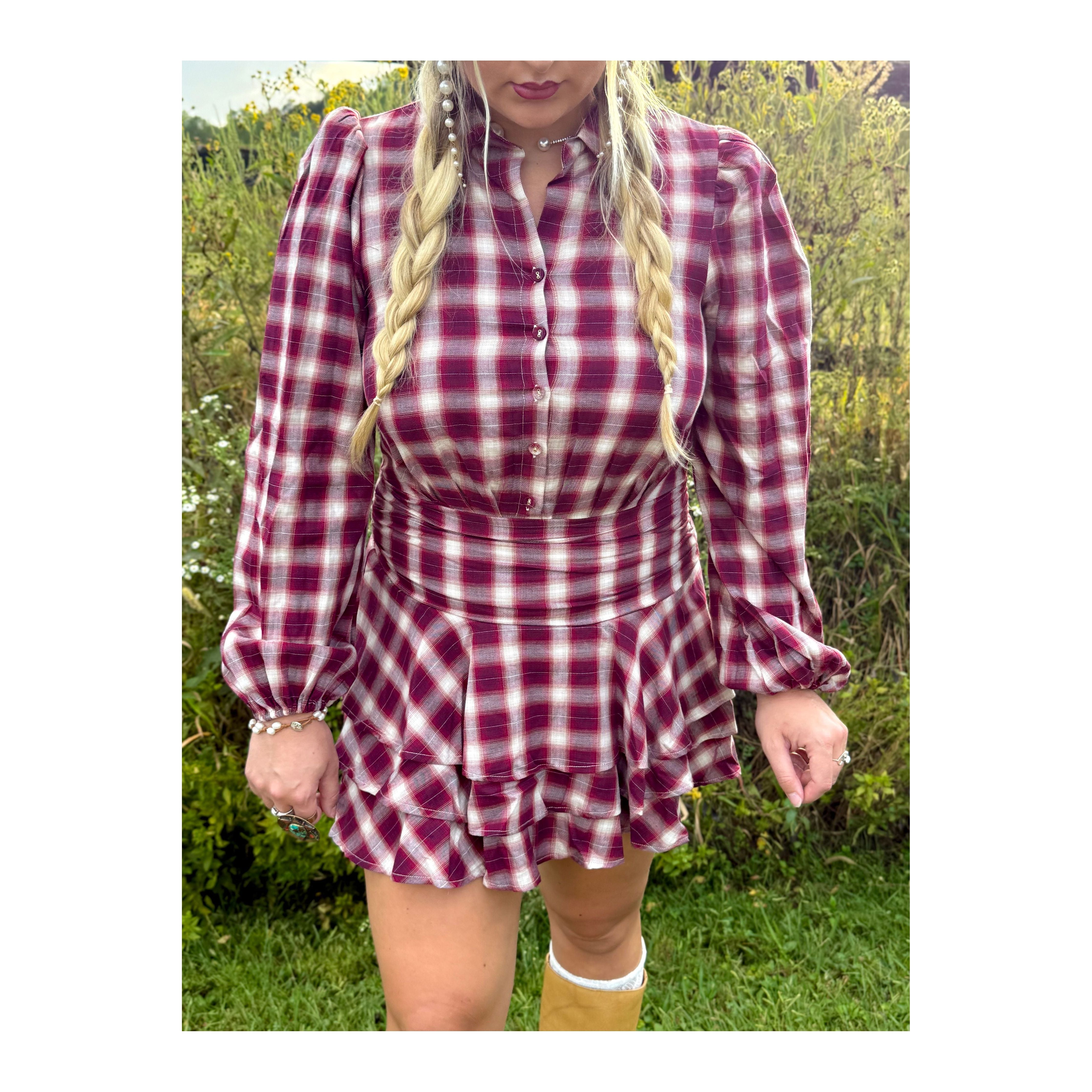 Red Plaid Dress