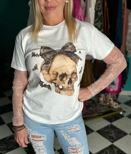 Skull Bat Halloween Tee