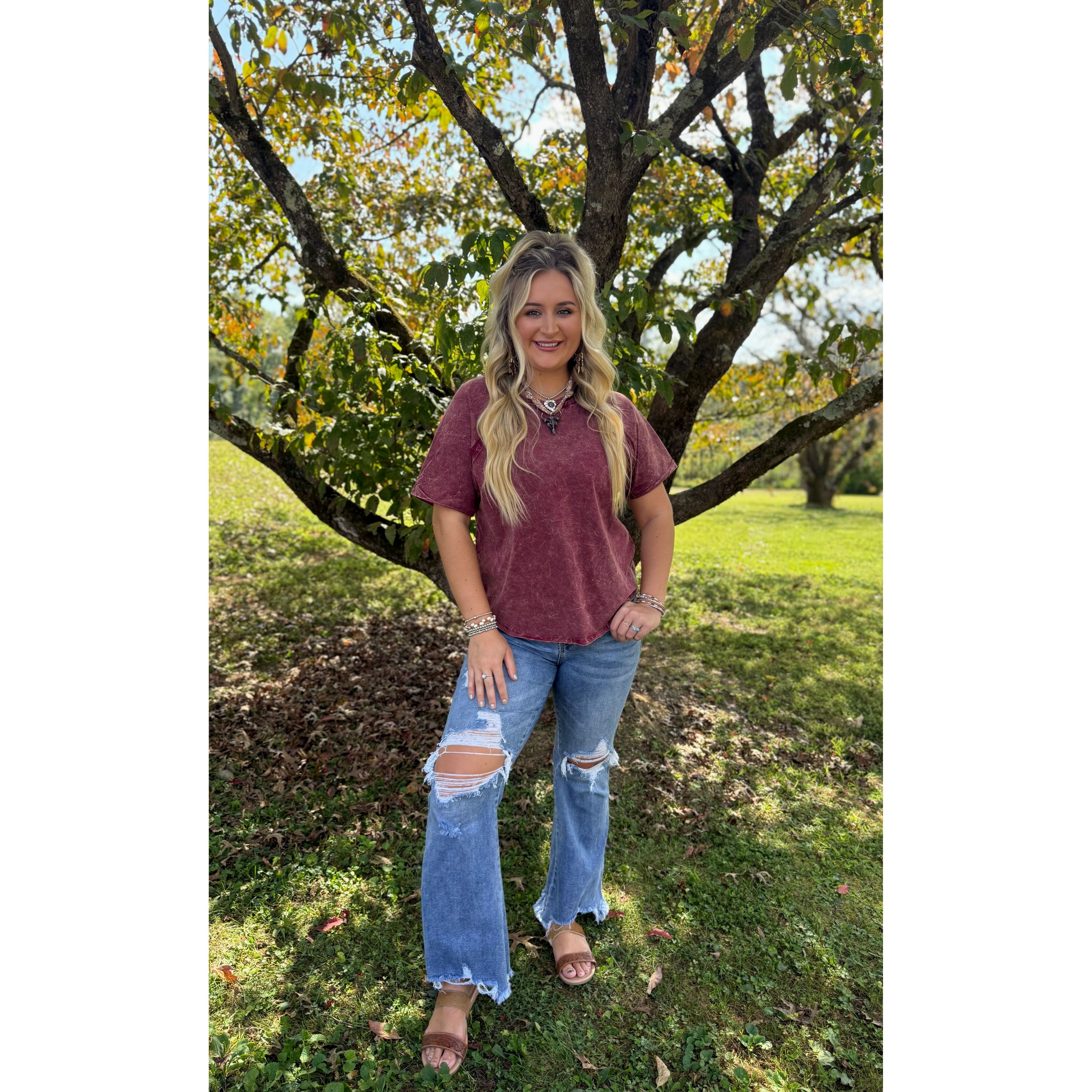 Zenana Cabernet Tee