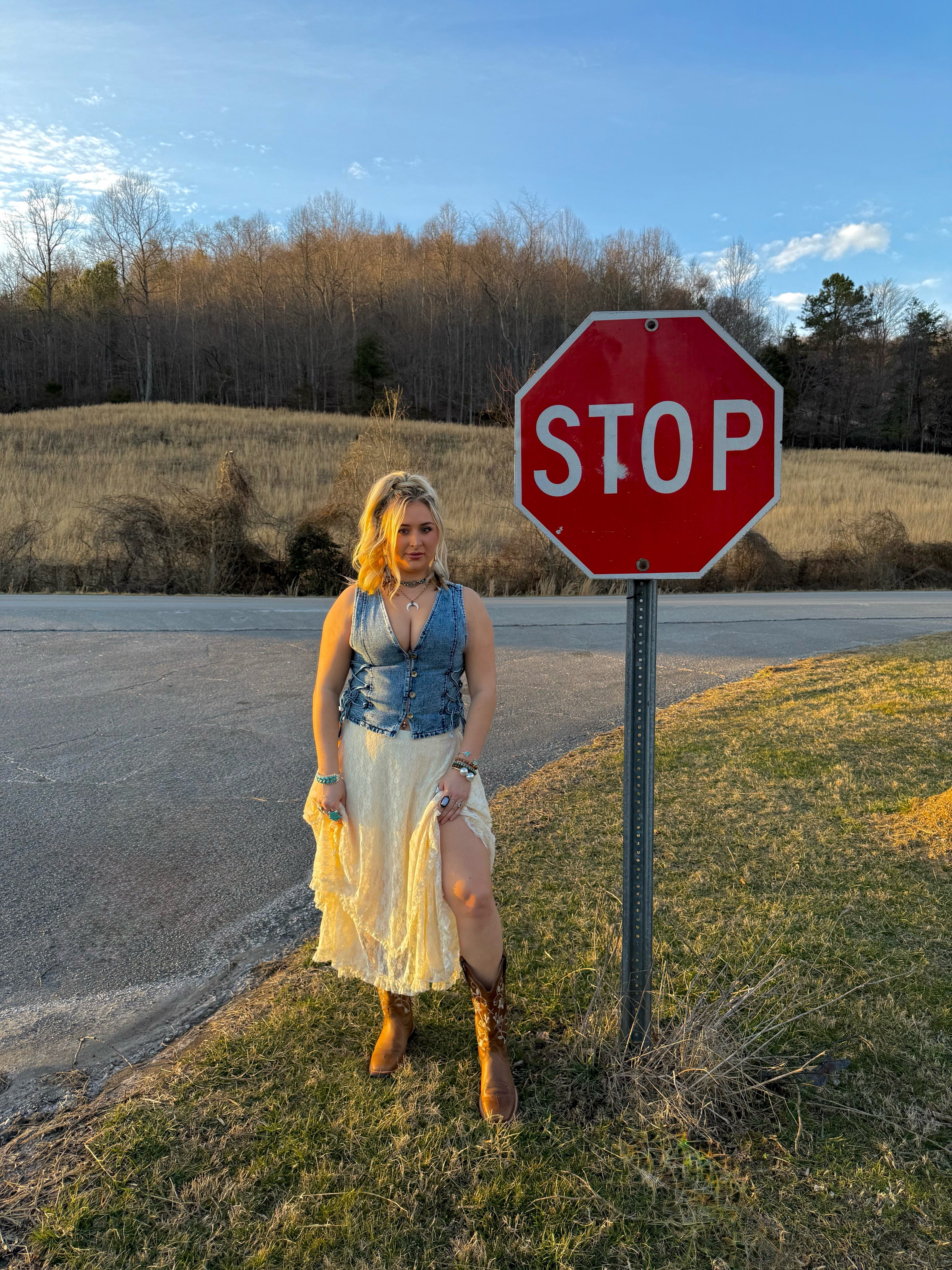 Loren White Lace Skirt