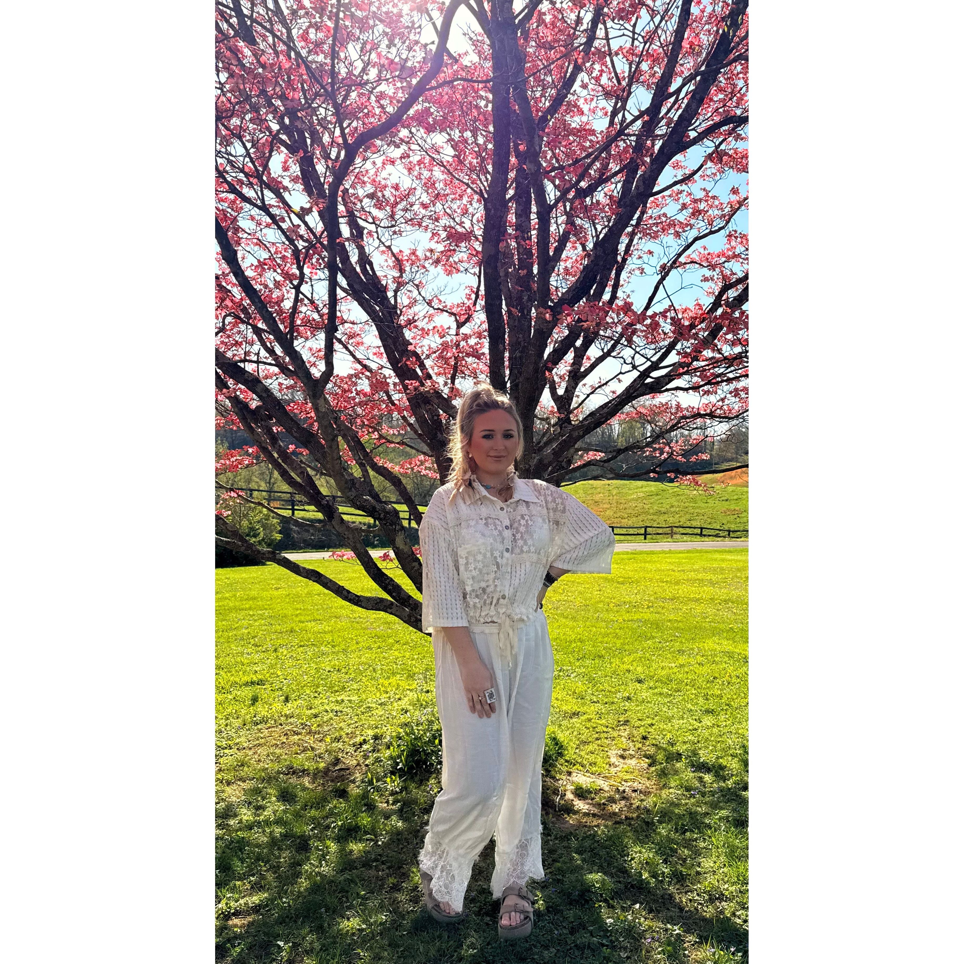 Spring Boho White Lace Pant