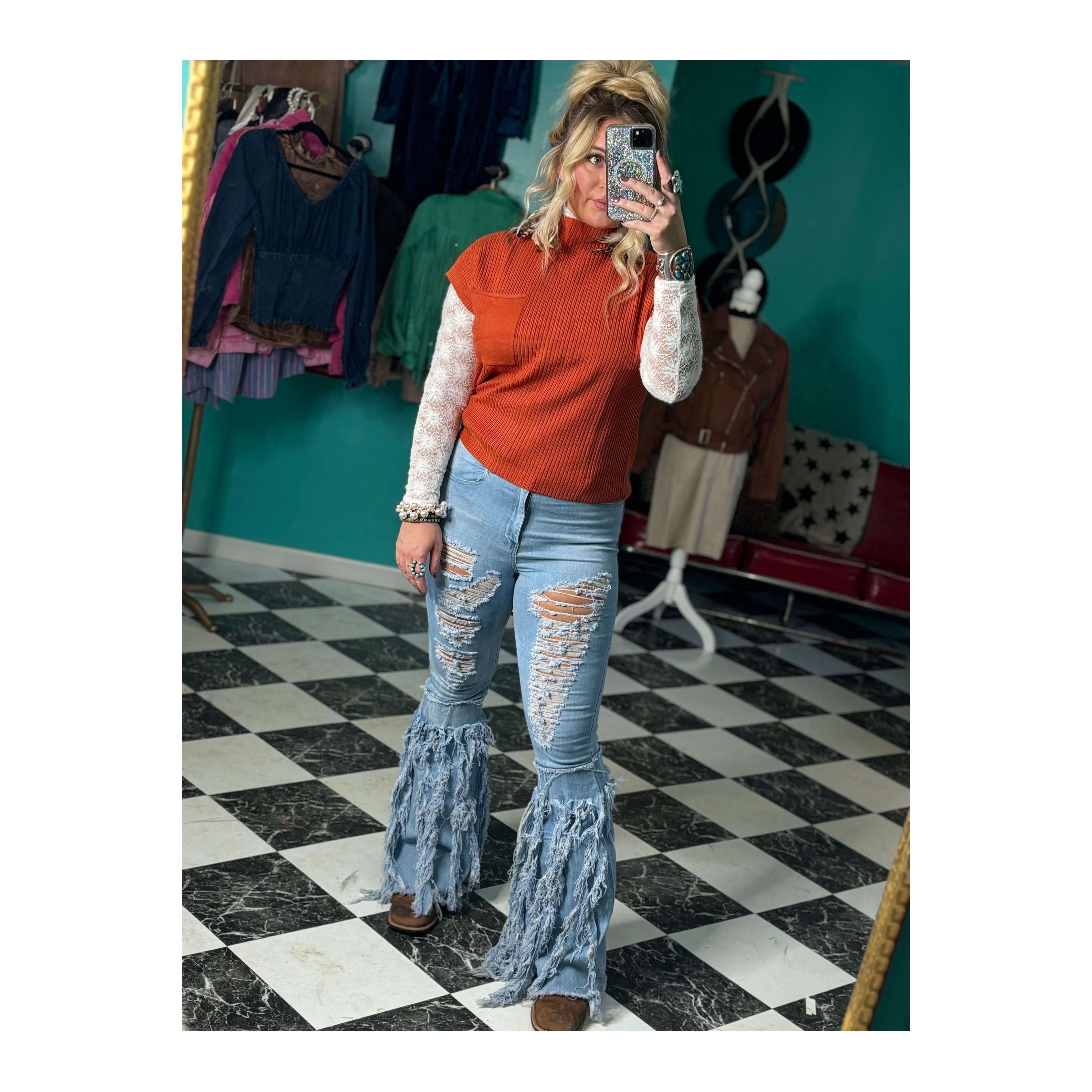 Knit Short Sleeve Sweater Vest