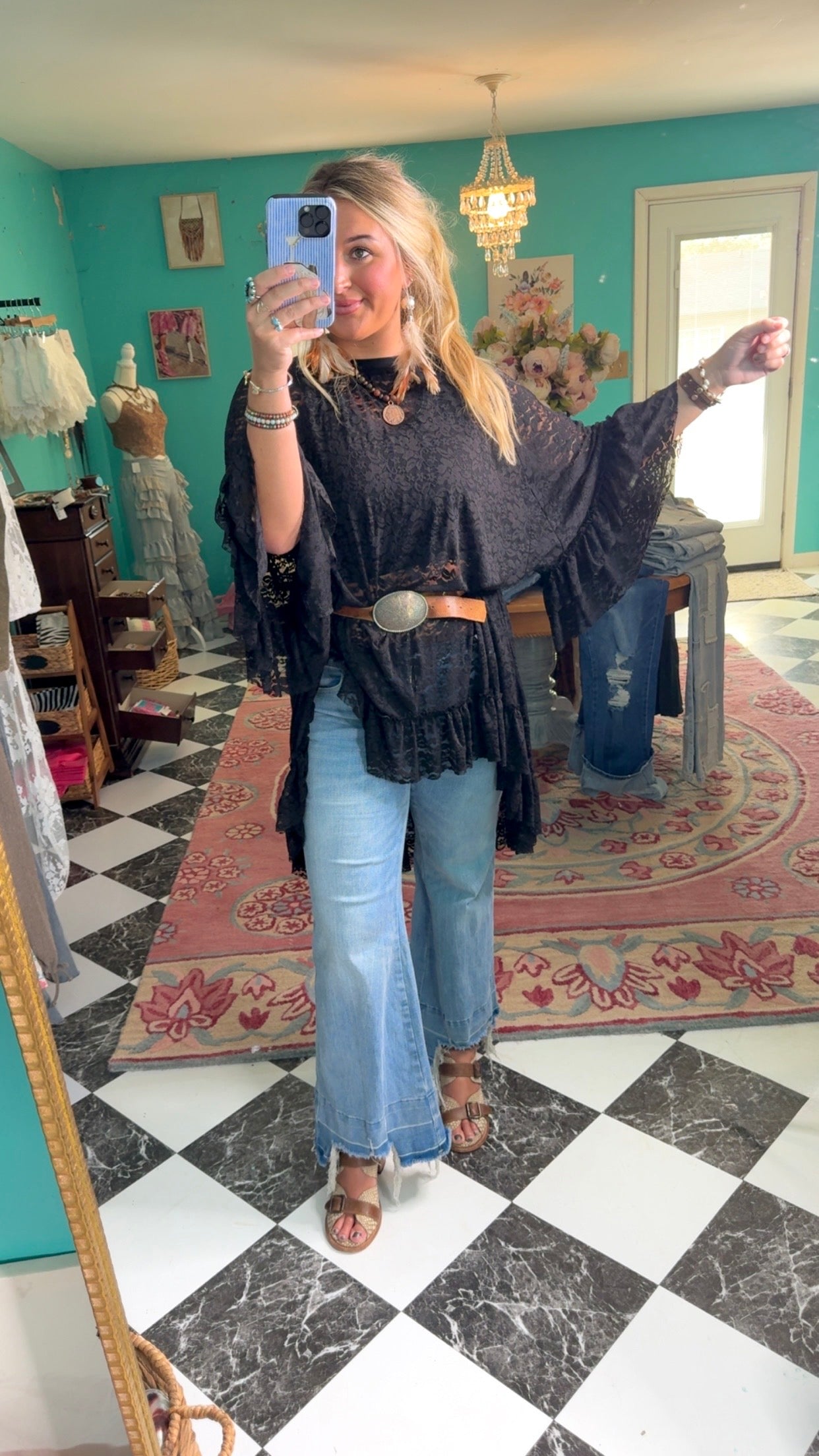 Wild At Heart Black Lace Top