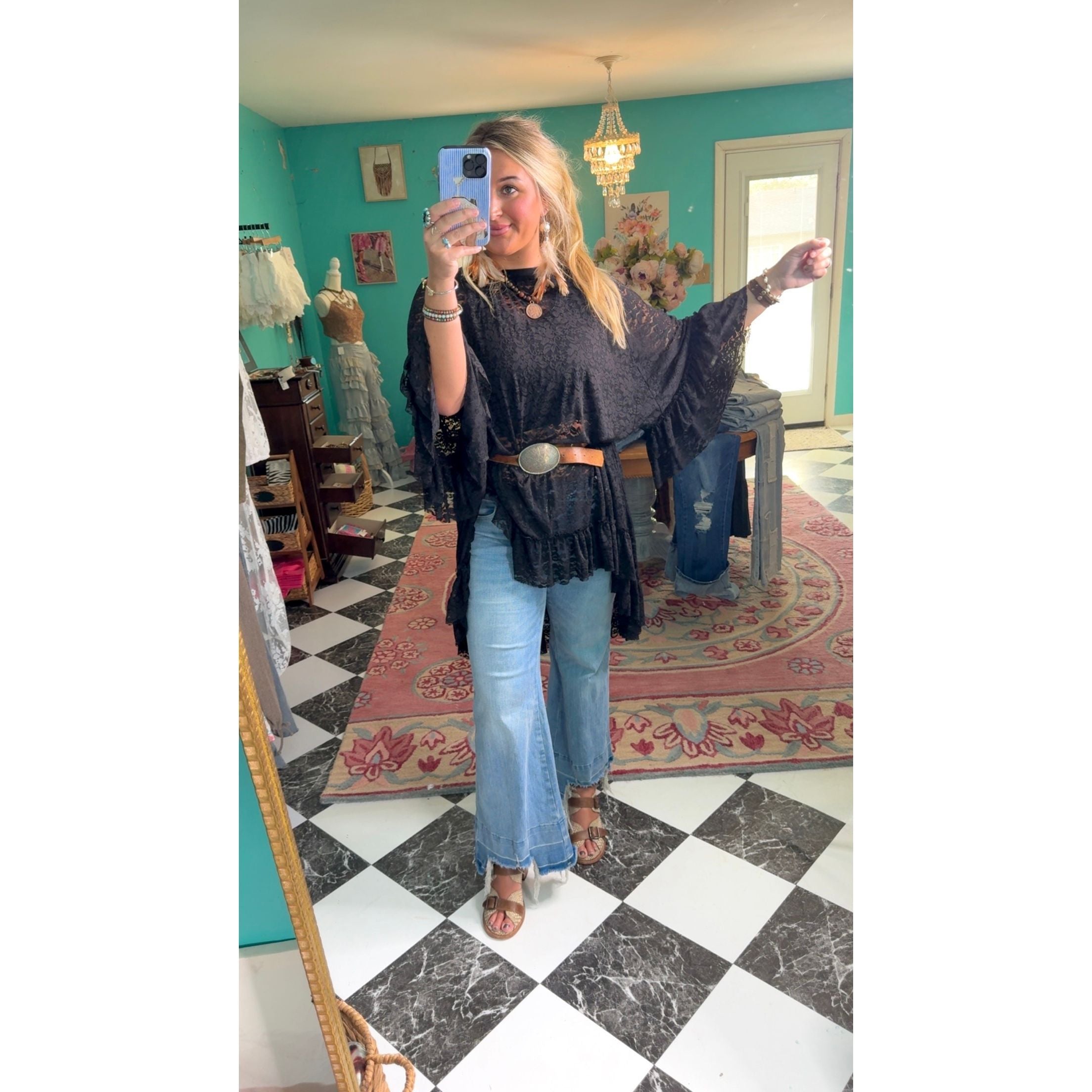 Wild At Heart Black Lace Top