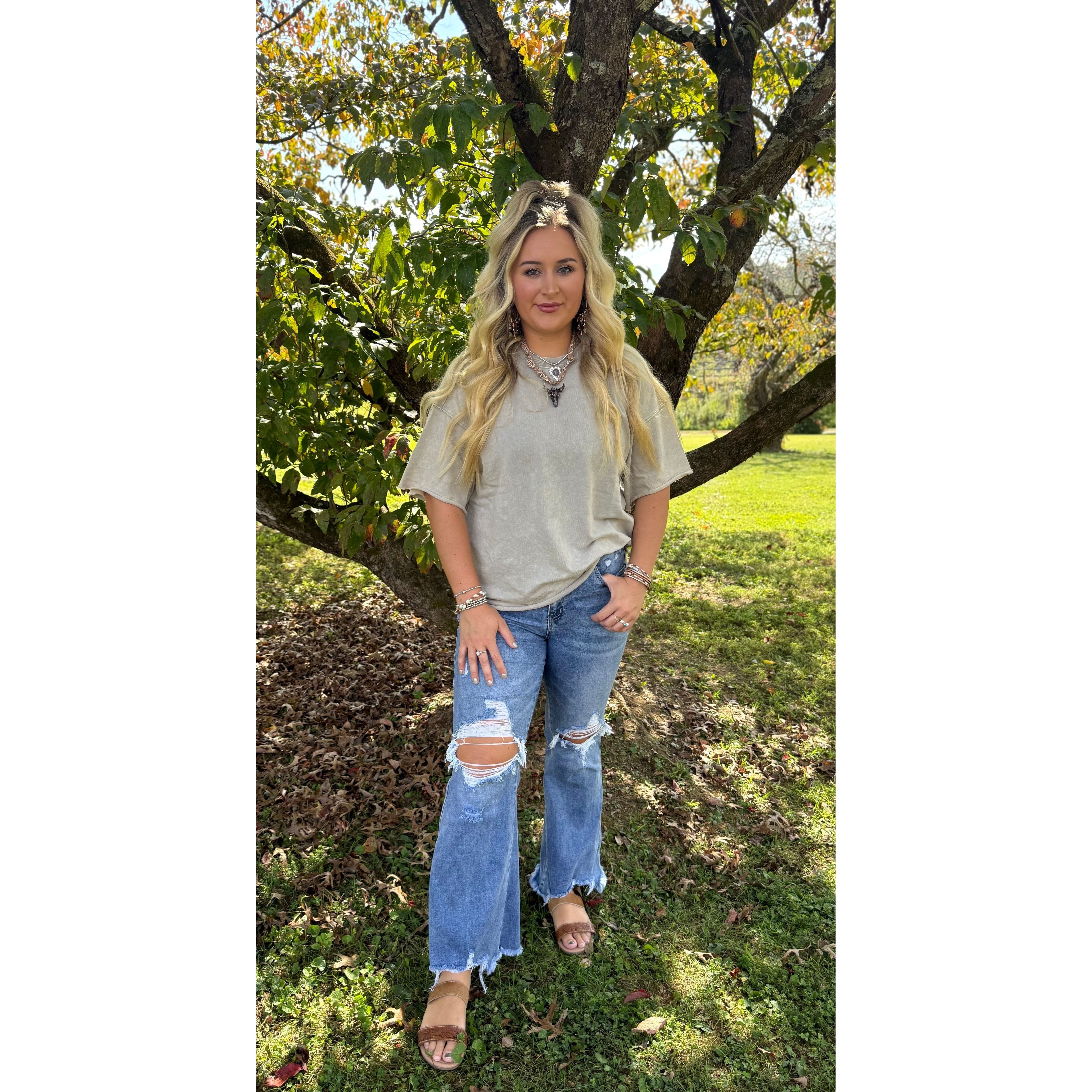 Zenana Oversized Wide Sleeve Tee