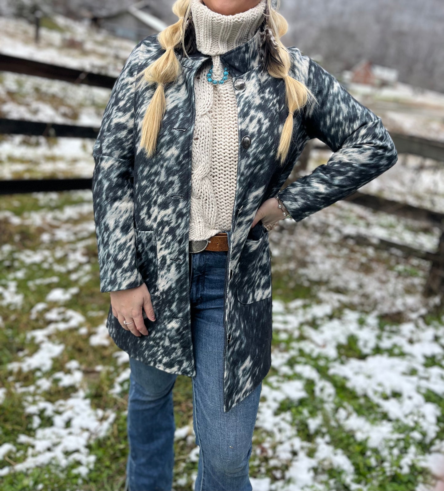 The Cami Cow Print Jacket