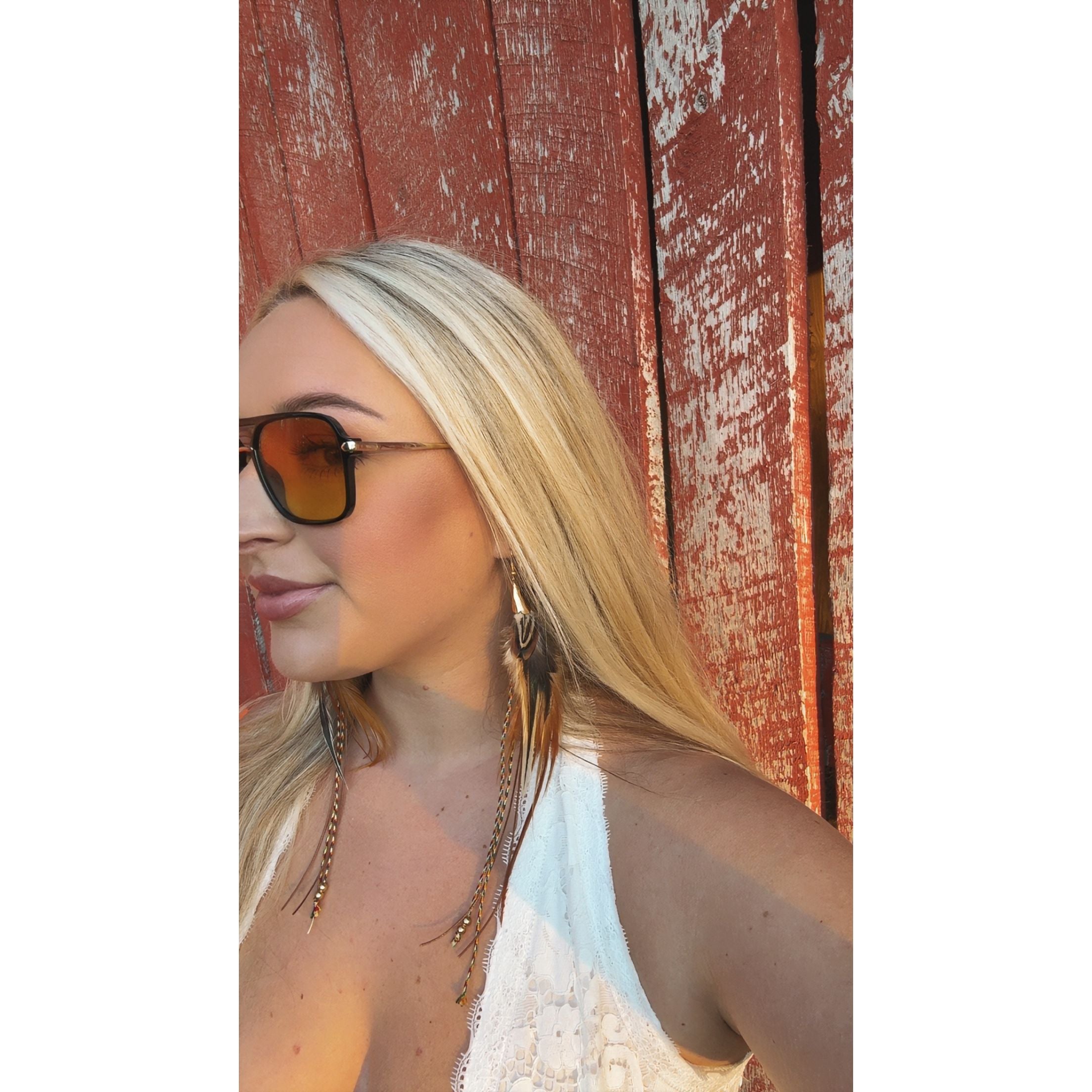 Boho Braided Feather Earring