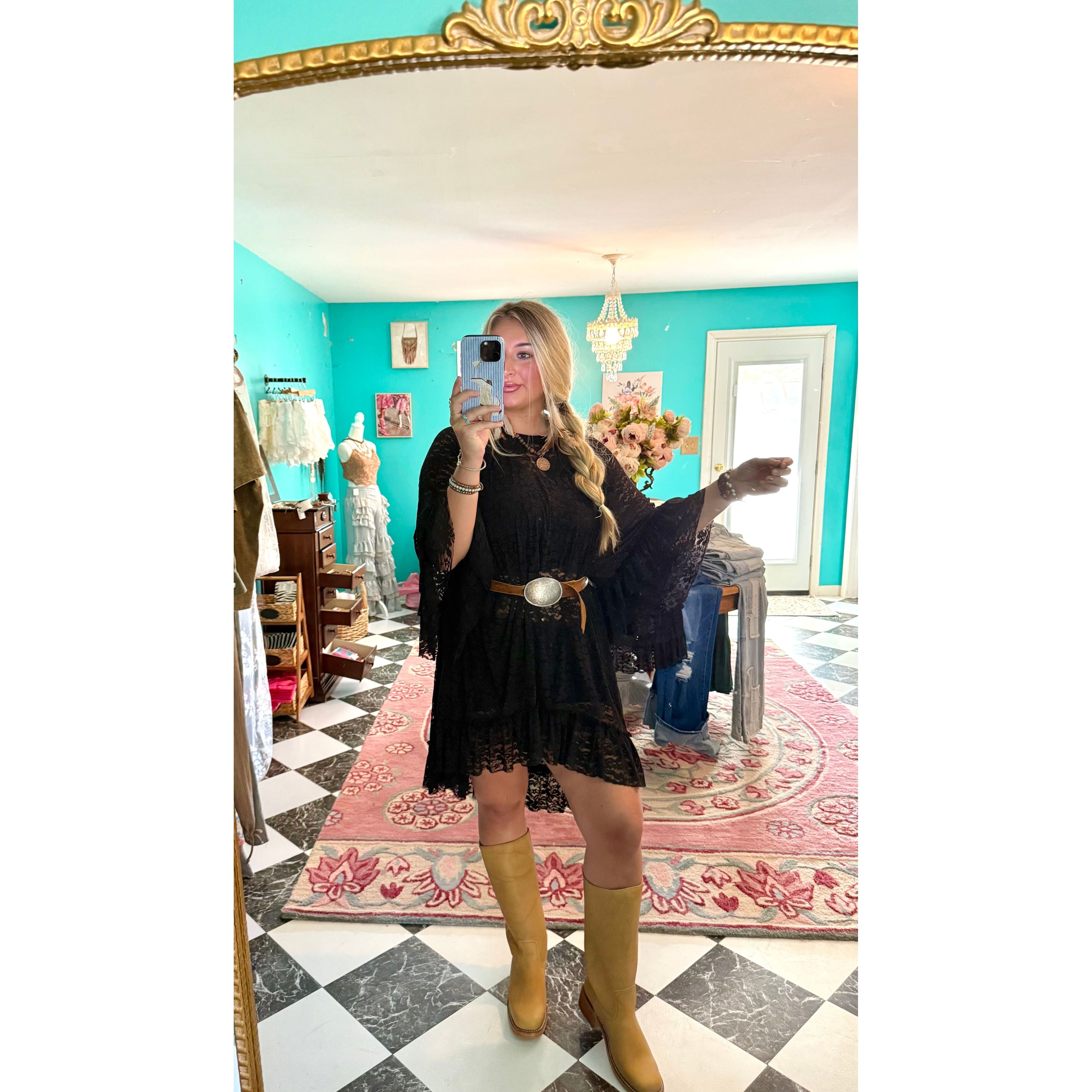 Wild At Heart Black Lace Top