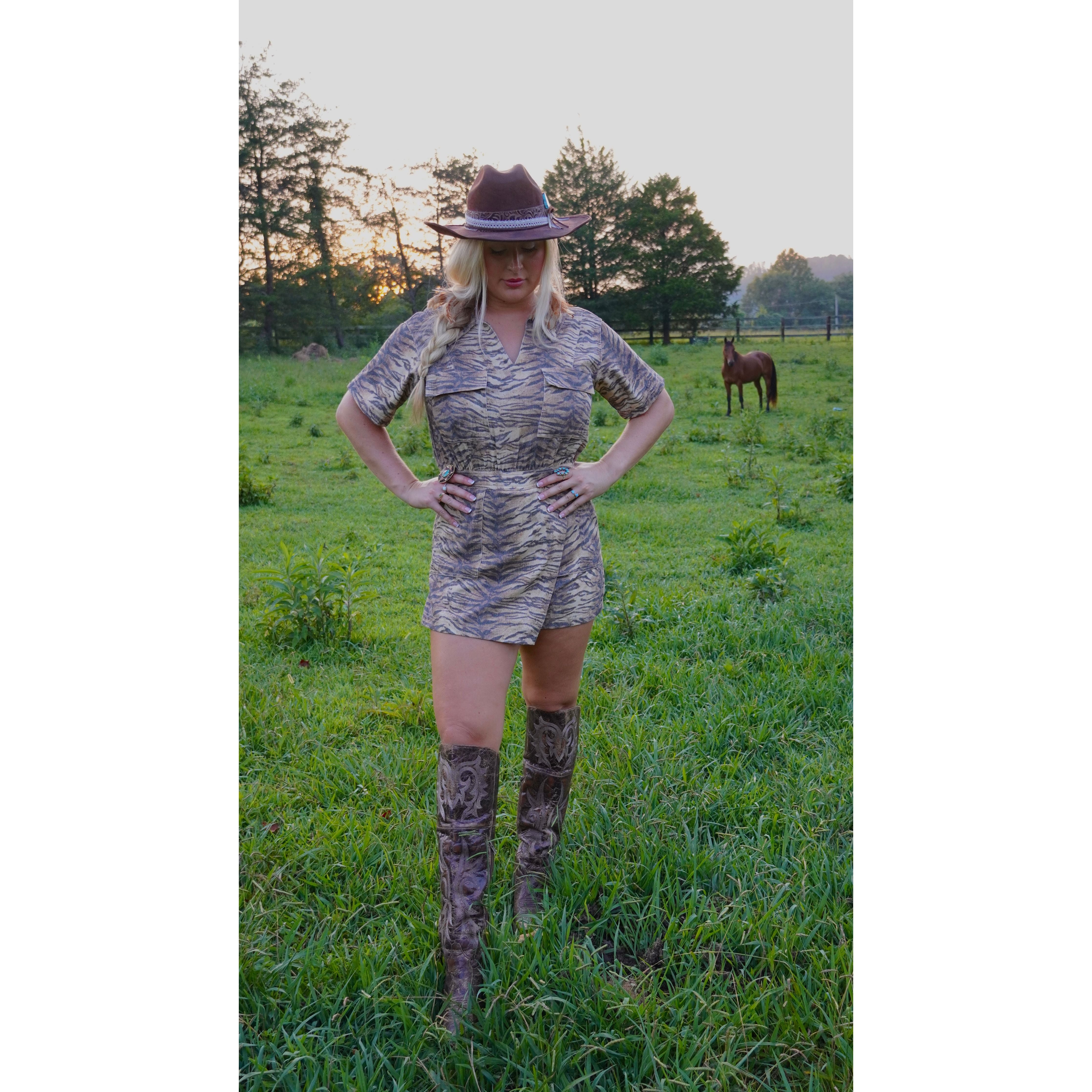 Zebra Print Romper