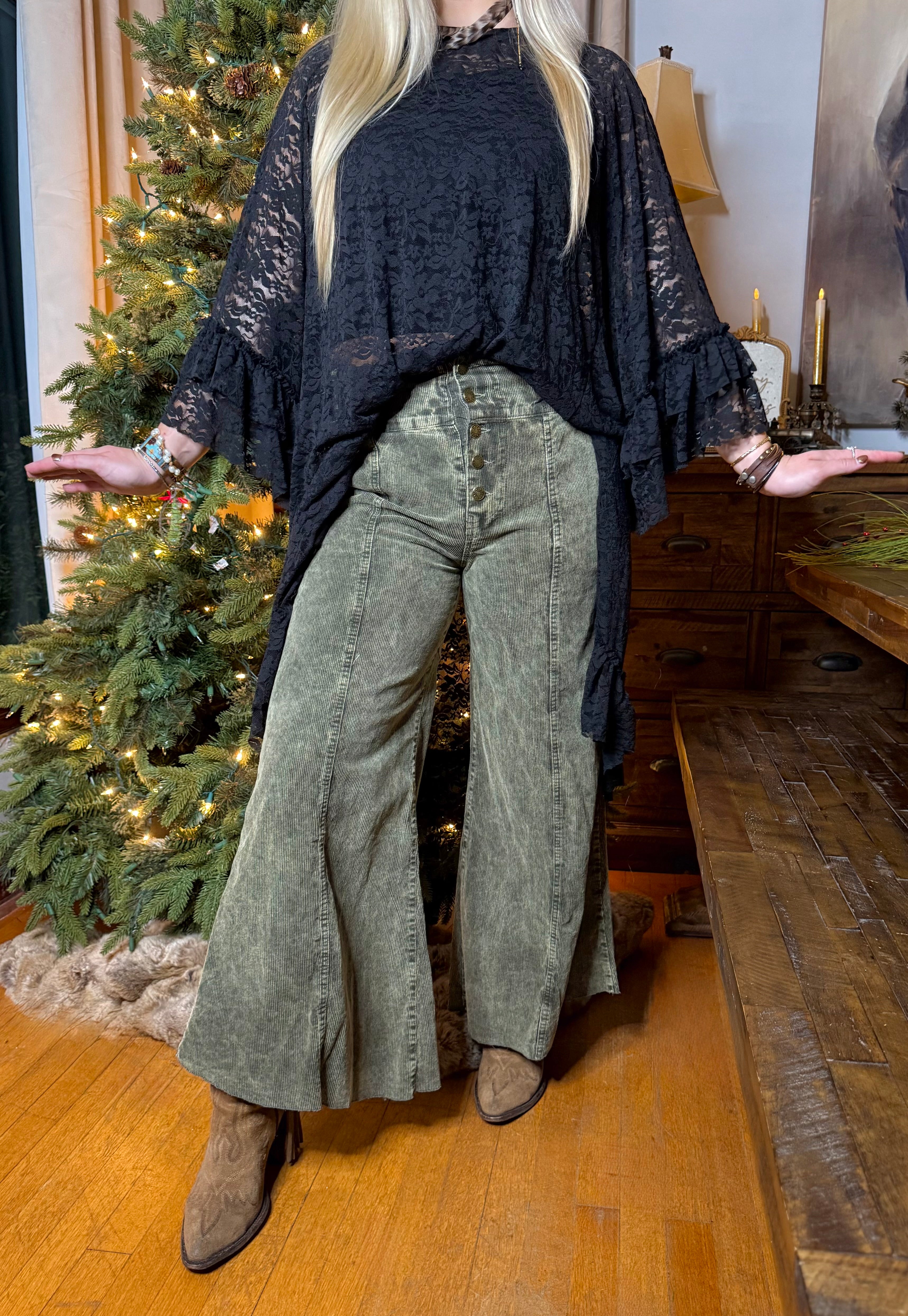 Olive Green Corduroy Pants