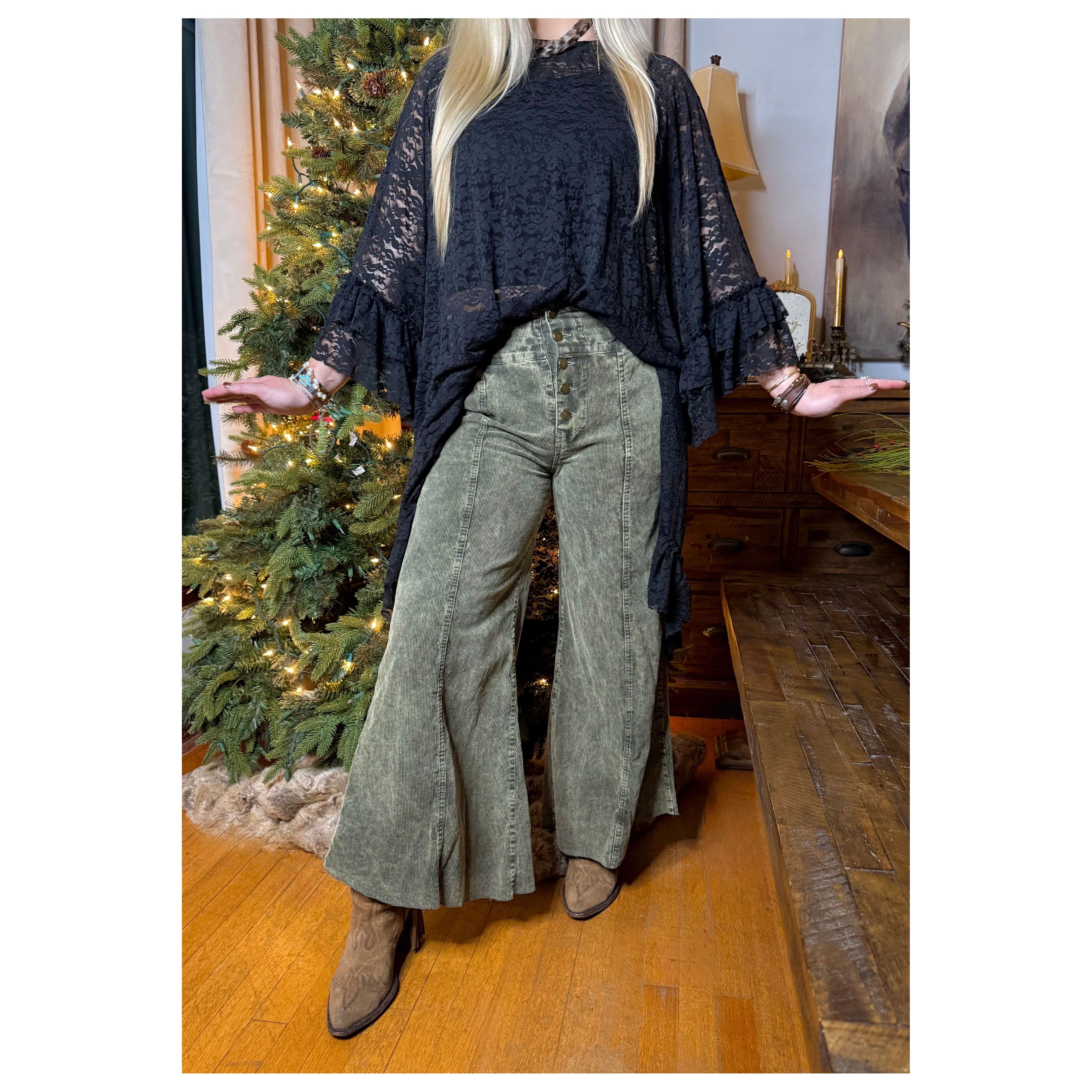 Olive Green Corduroy Pants