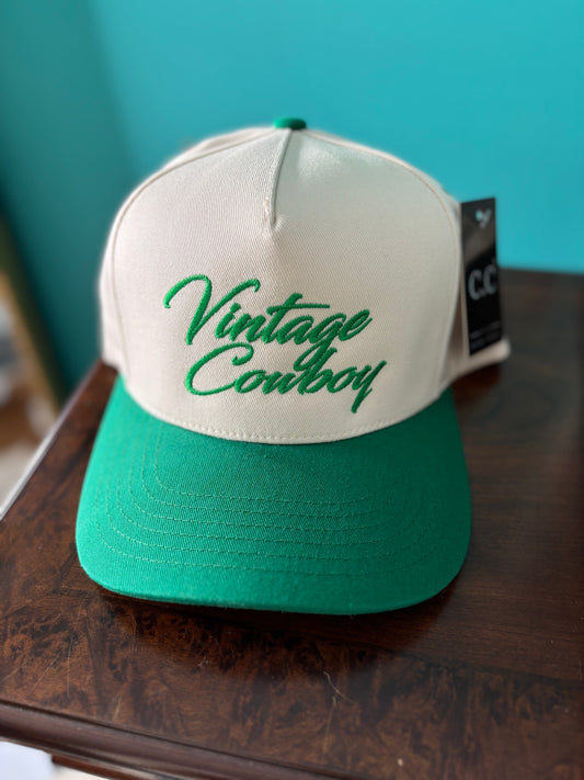 Vintage Cowboy Cap (Green)