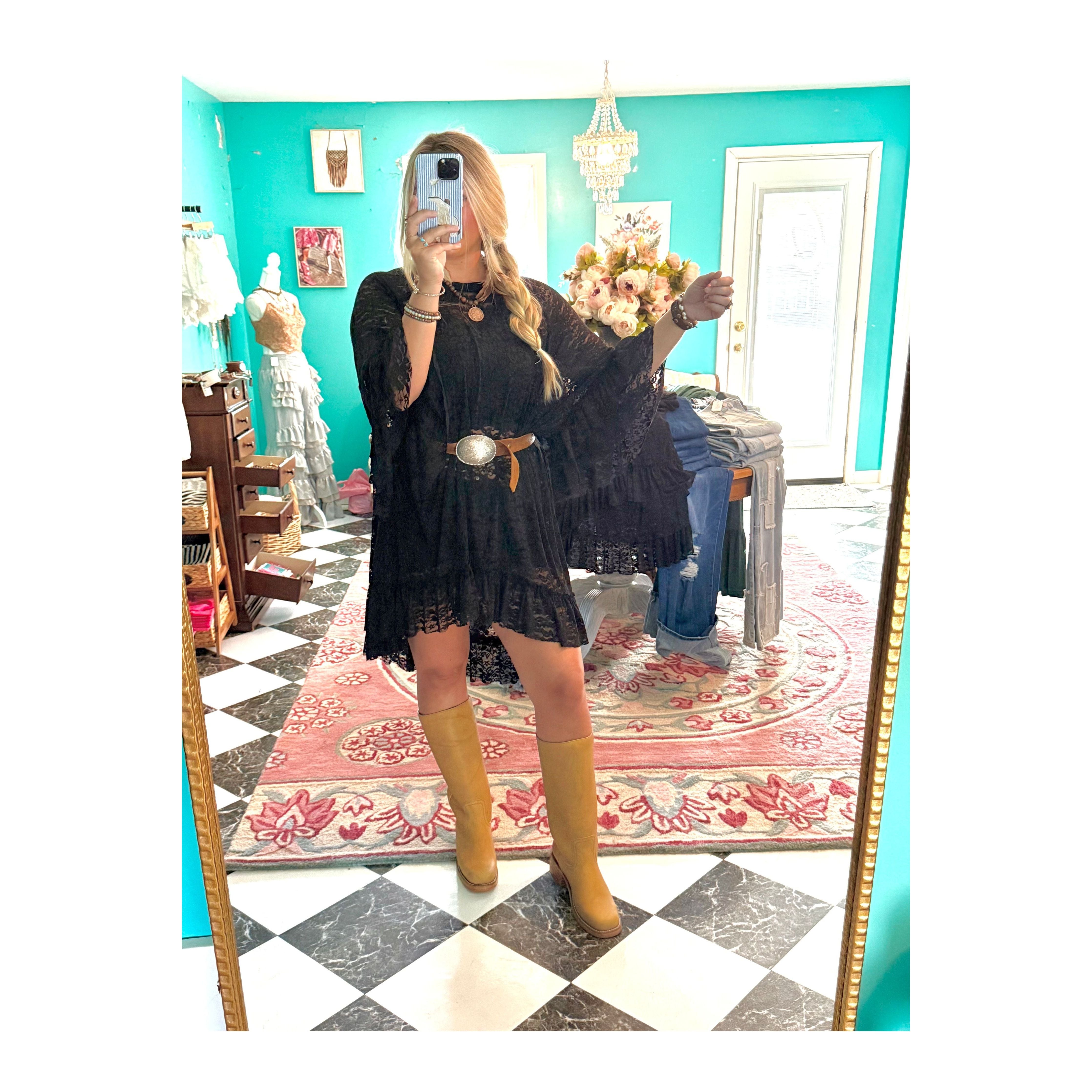 Wild At Heart Black Lace Top