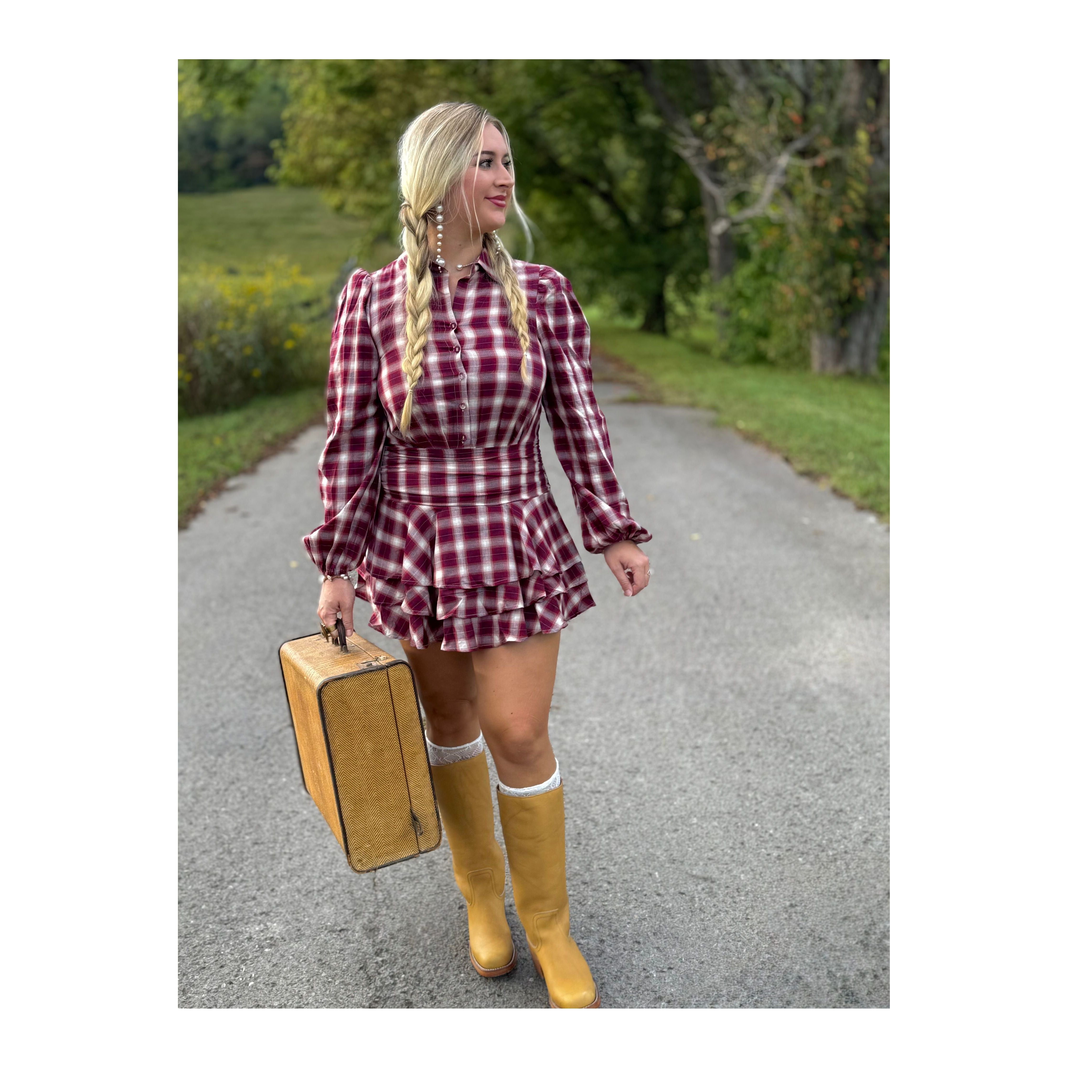 Red Plaid Dress