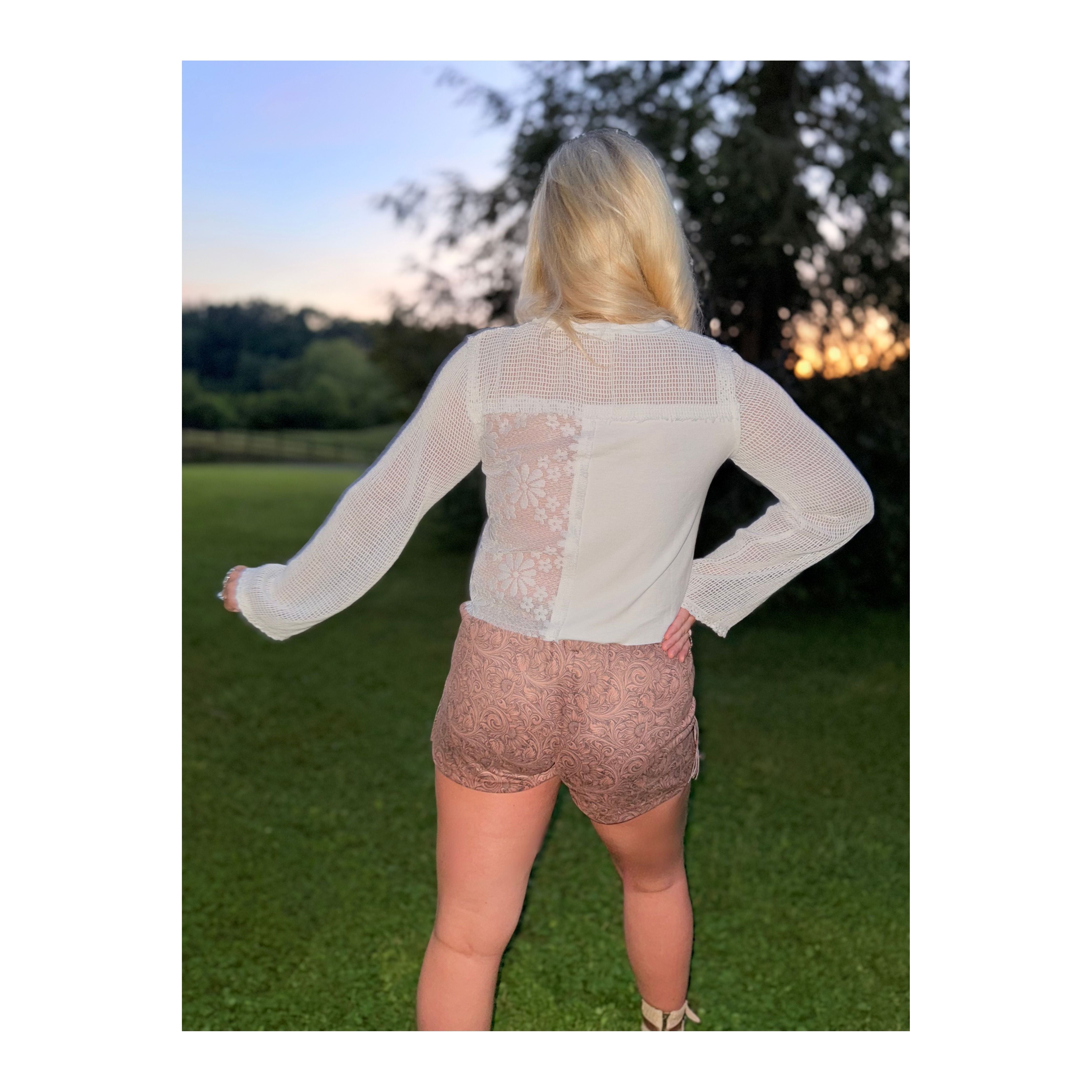 POL: White Lace Magic Boho Top