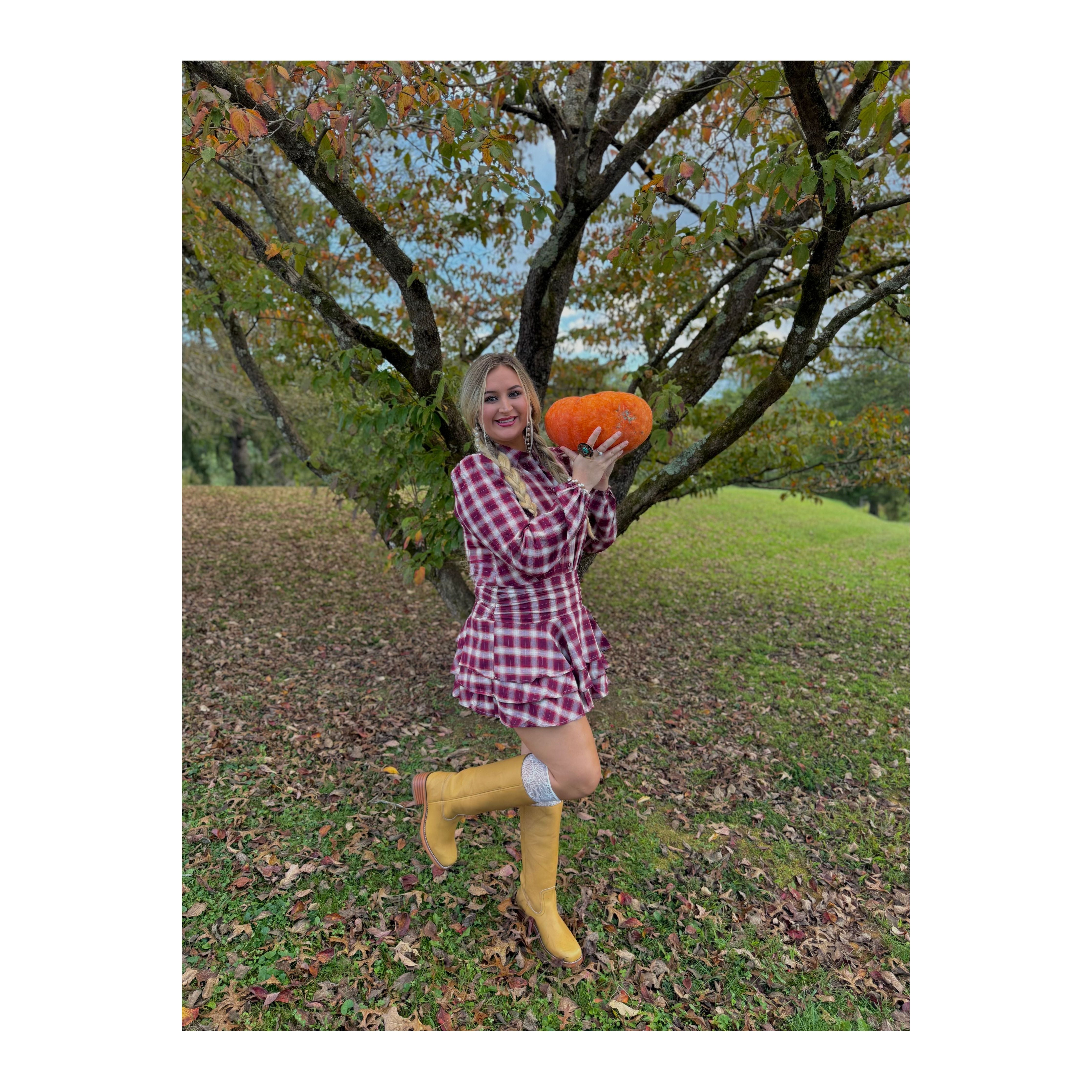 Red Plaid Dress
