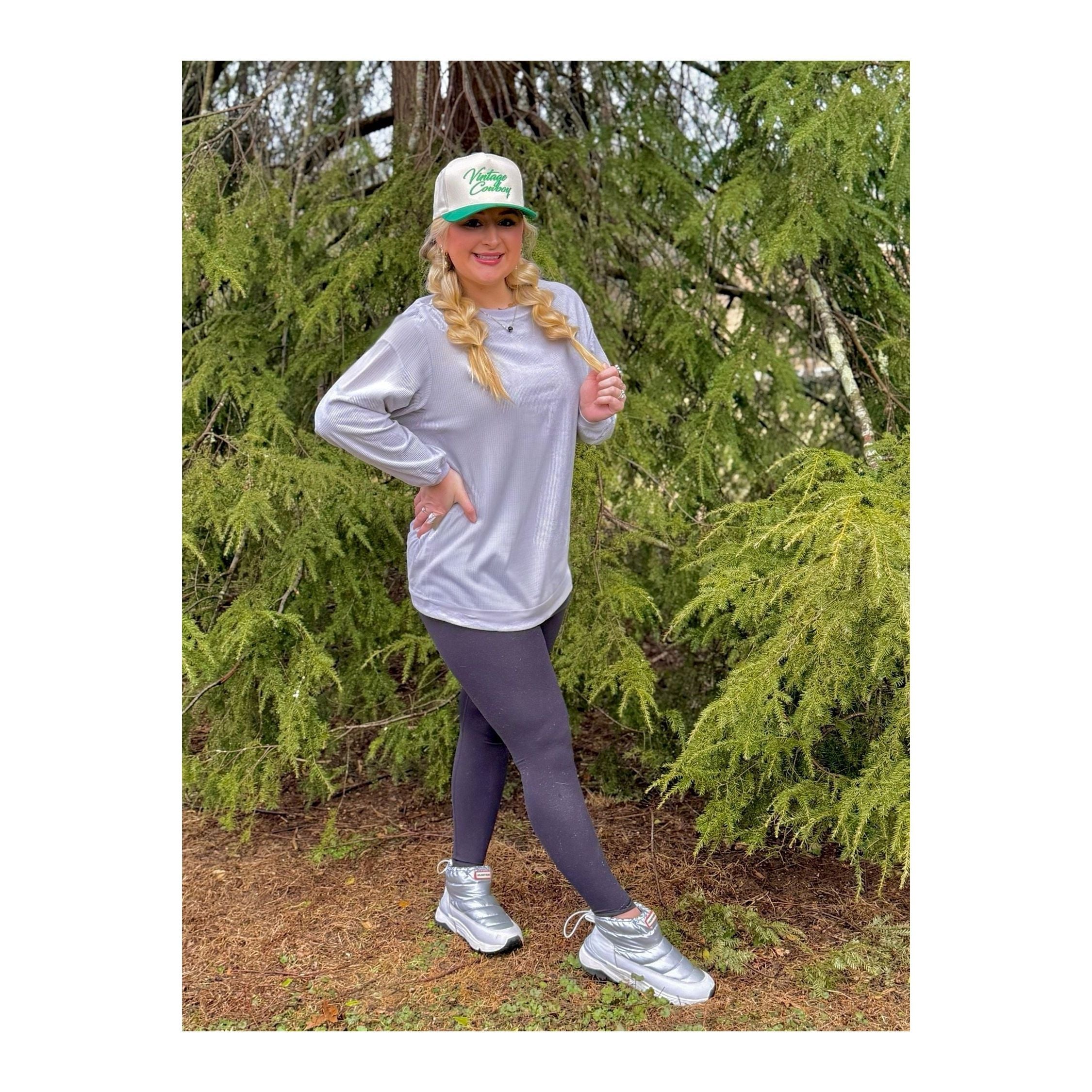 Ribbed Gray Pullover