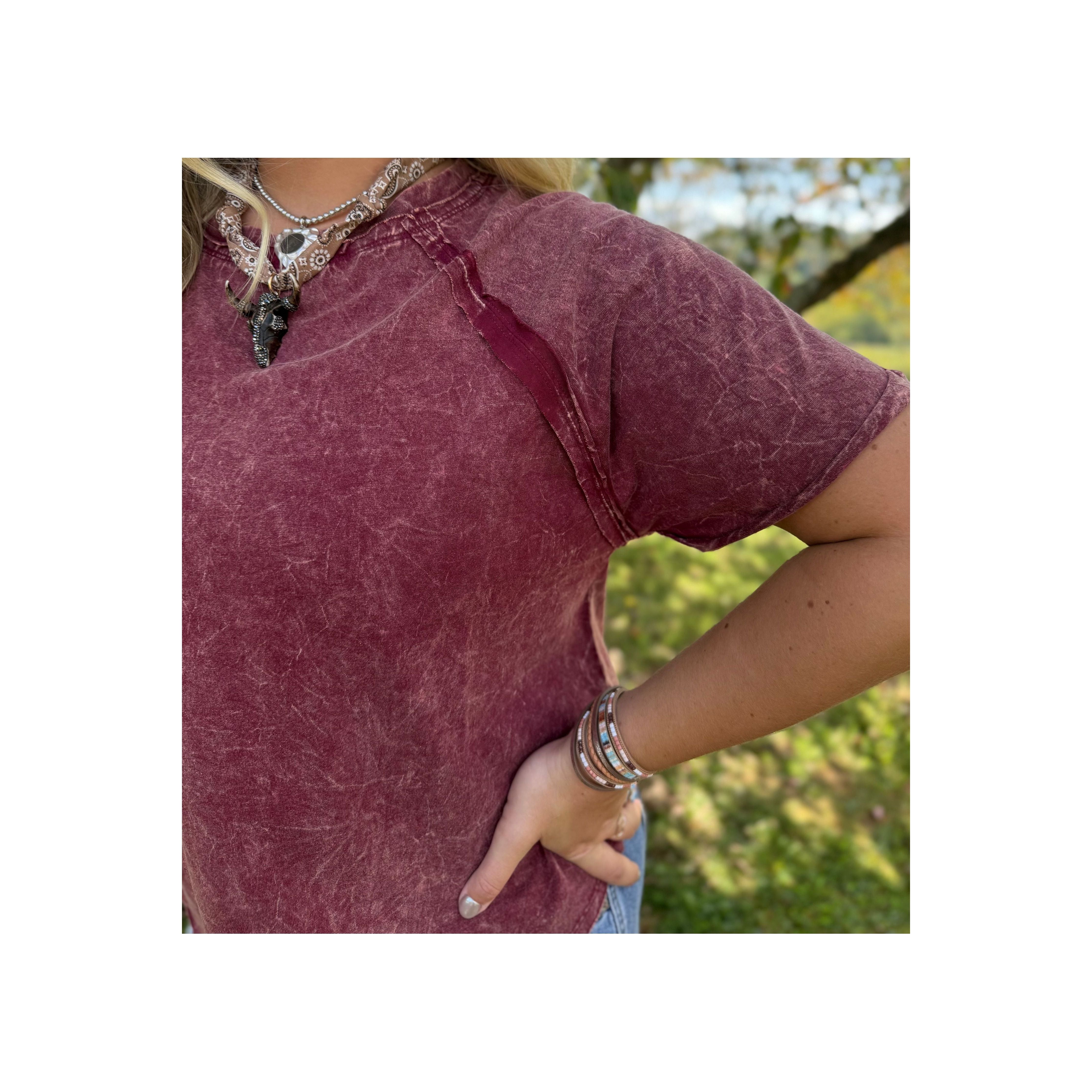 Zenana Cabernet Tee