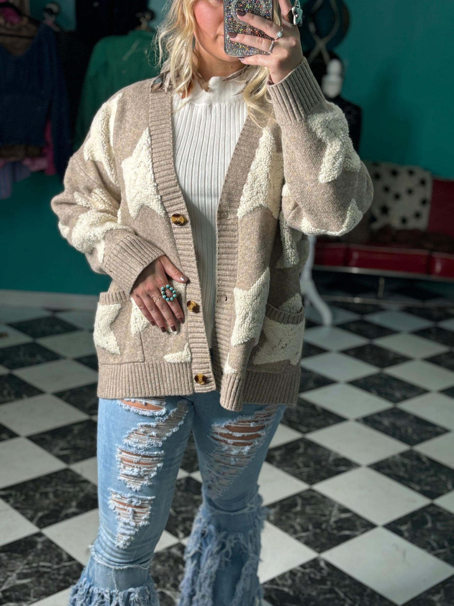 Sherpa Star Cardigan