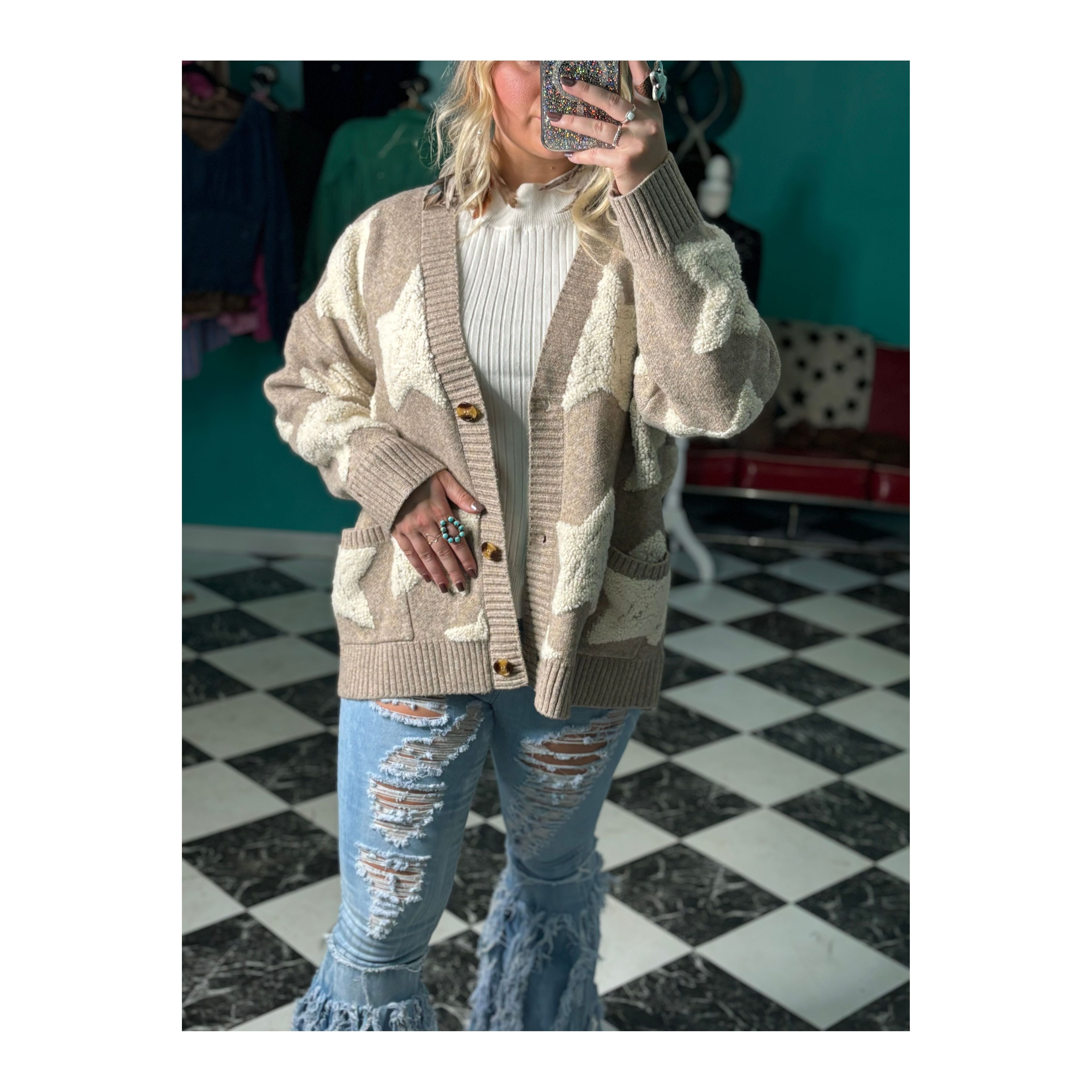 Sherpa Star Cardigan