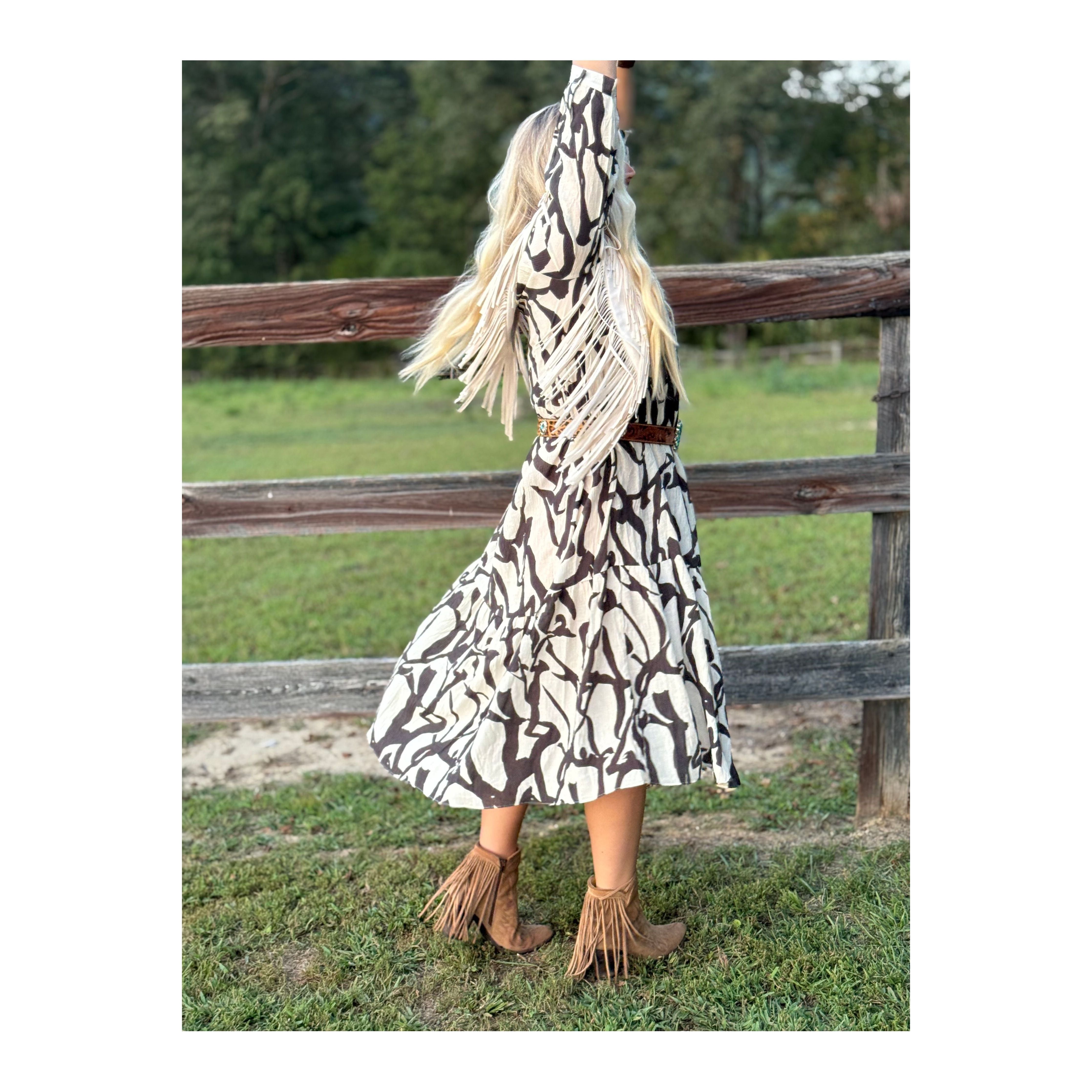 A lovely Day Black and White Dress