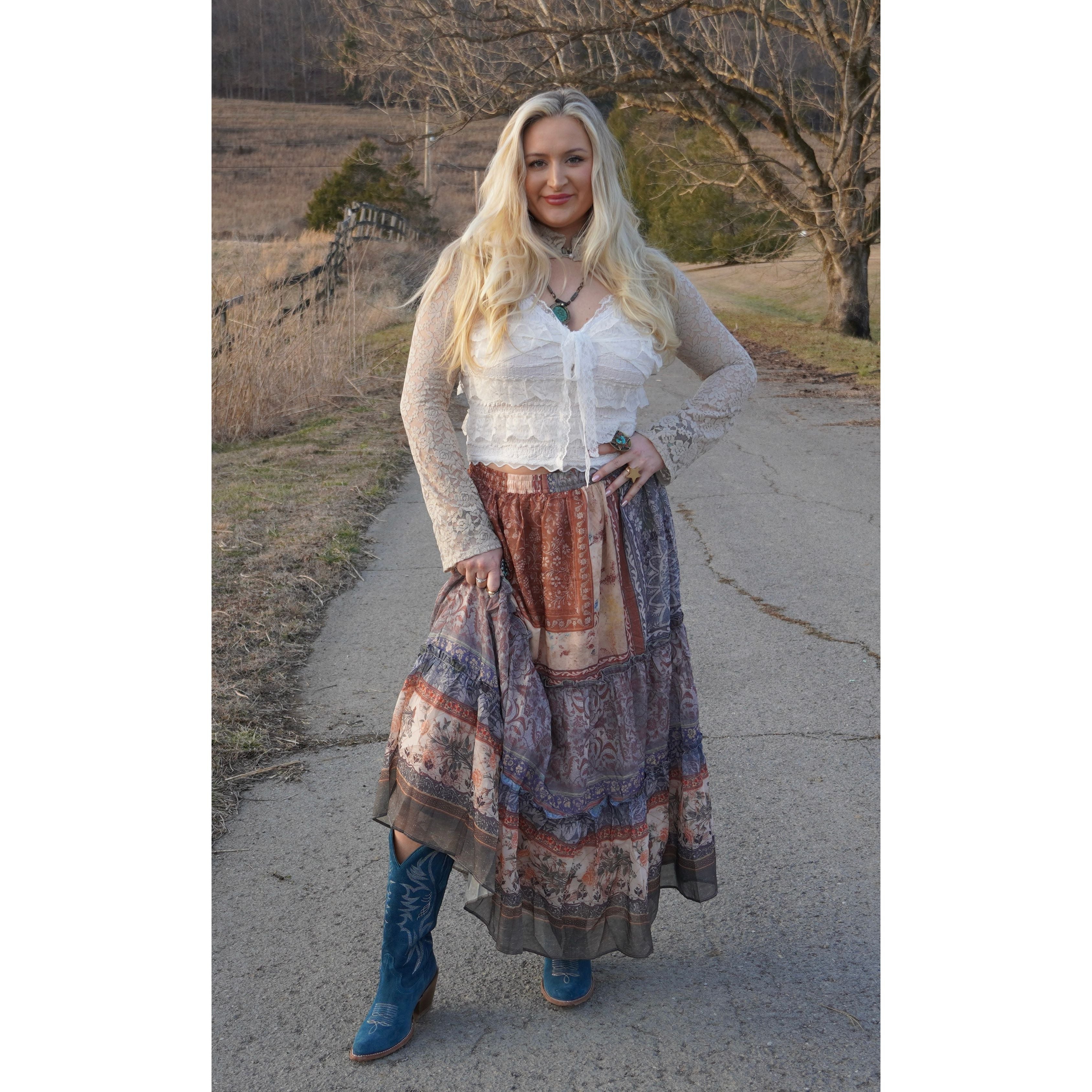 Lace Statement Sleeve Top