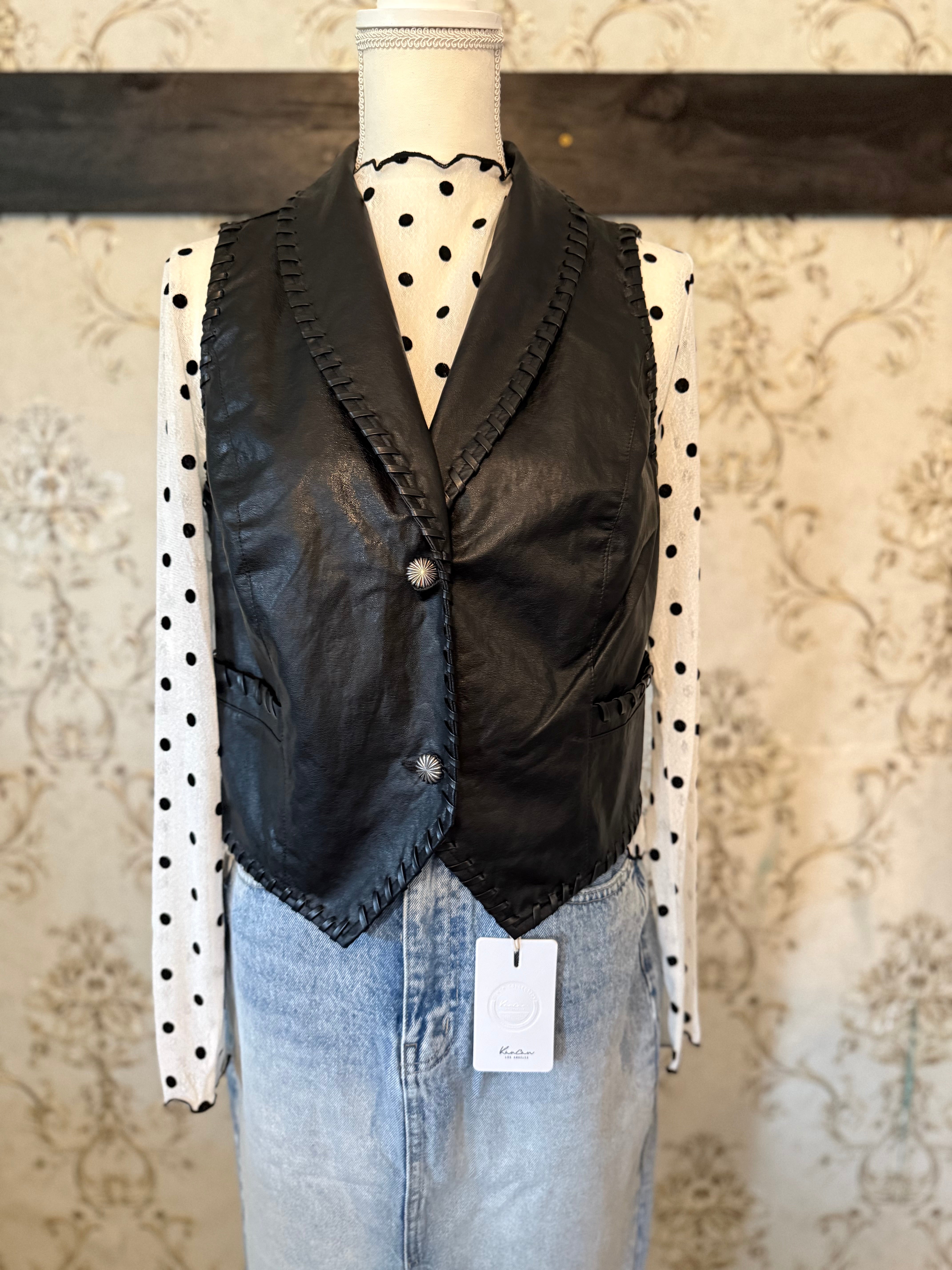 Polka Dot Layering Top (White)