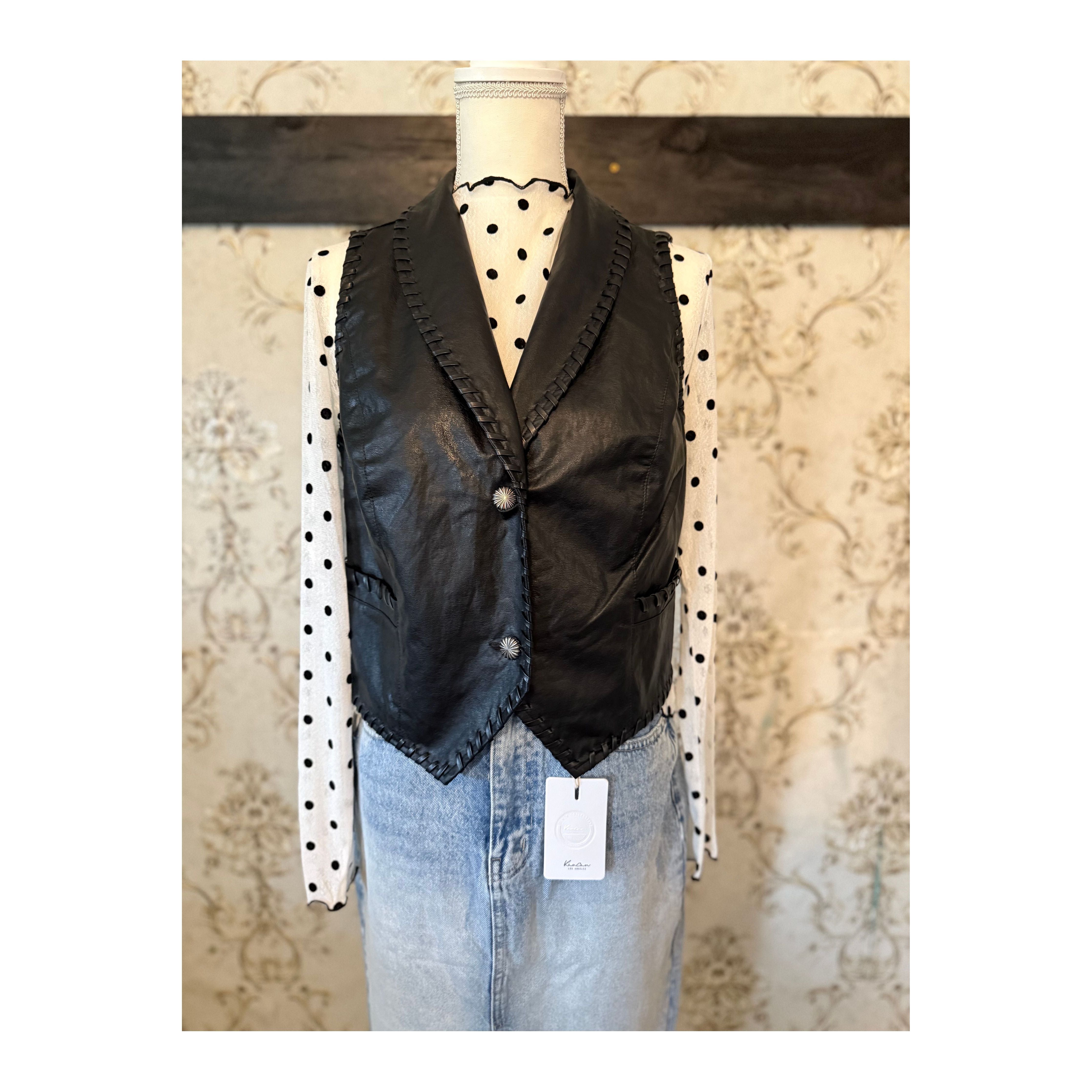 Polka Dot Layering Top (White)