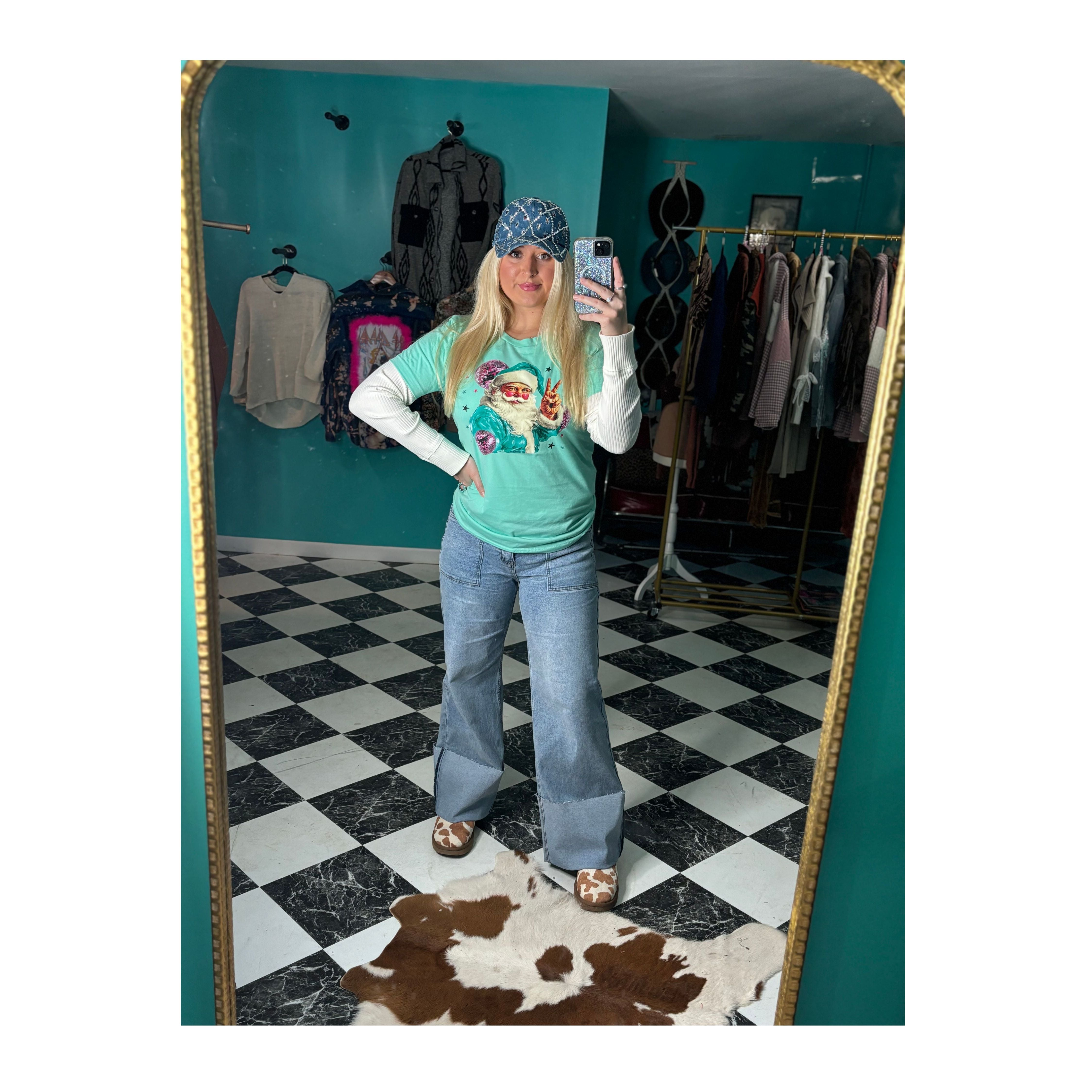Peace Disco Santa Tee