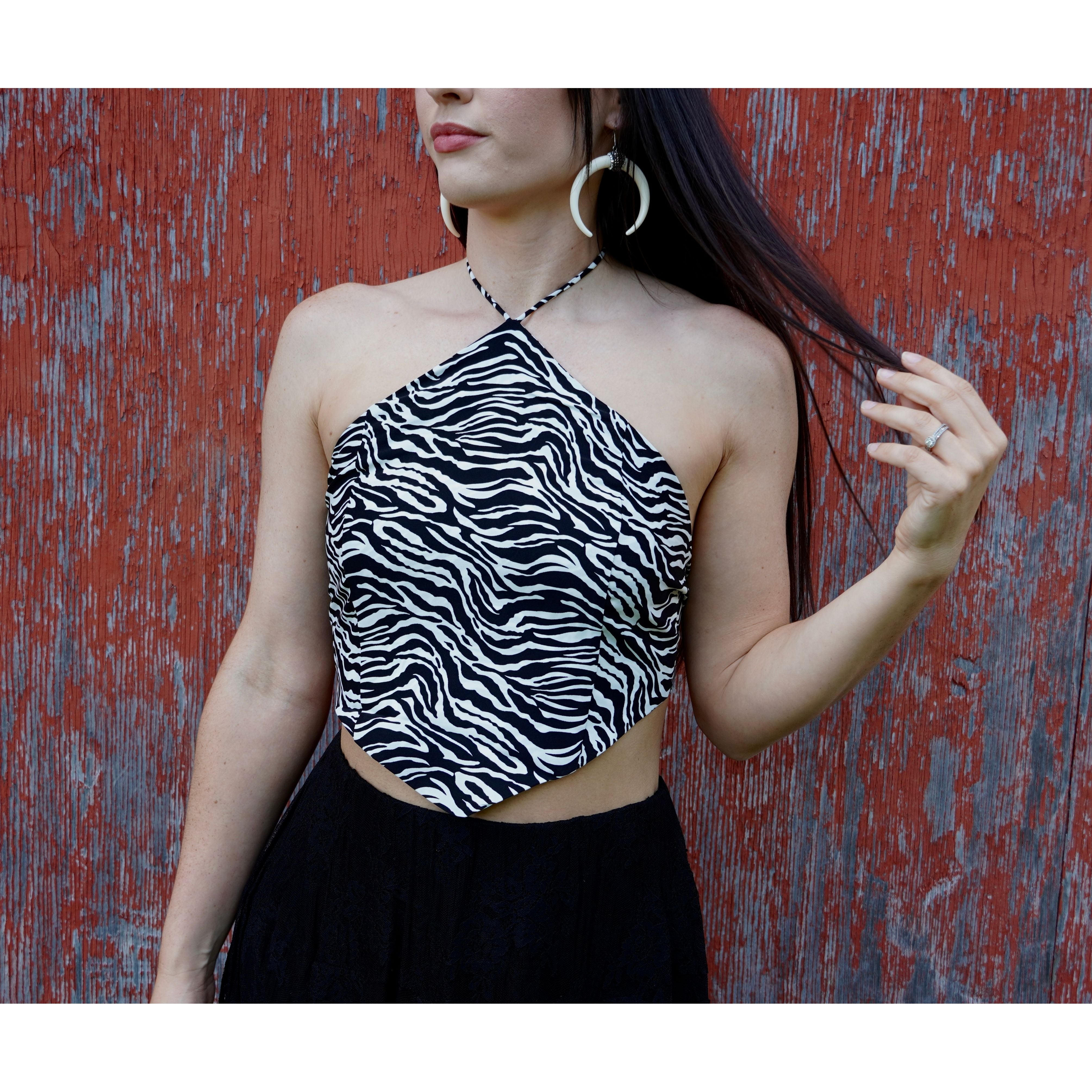 Zebra Tie Tube Top