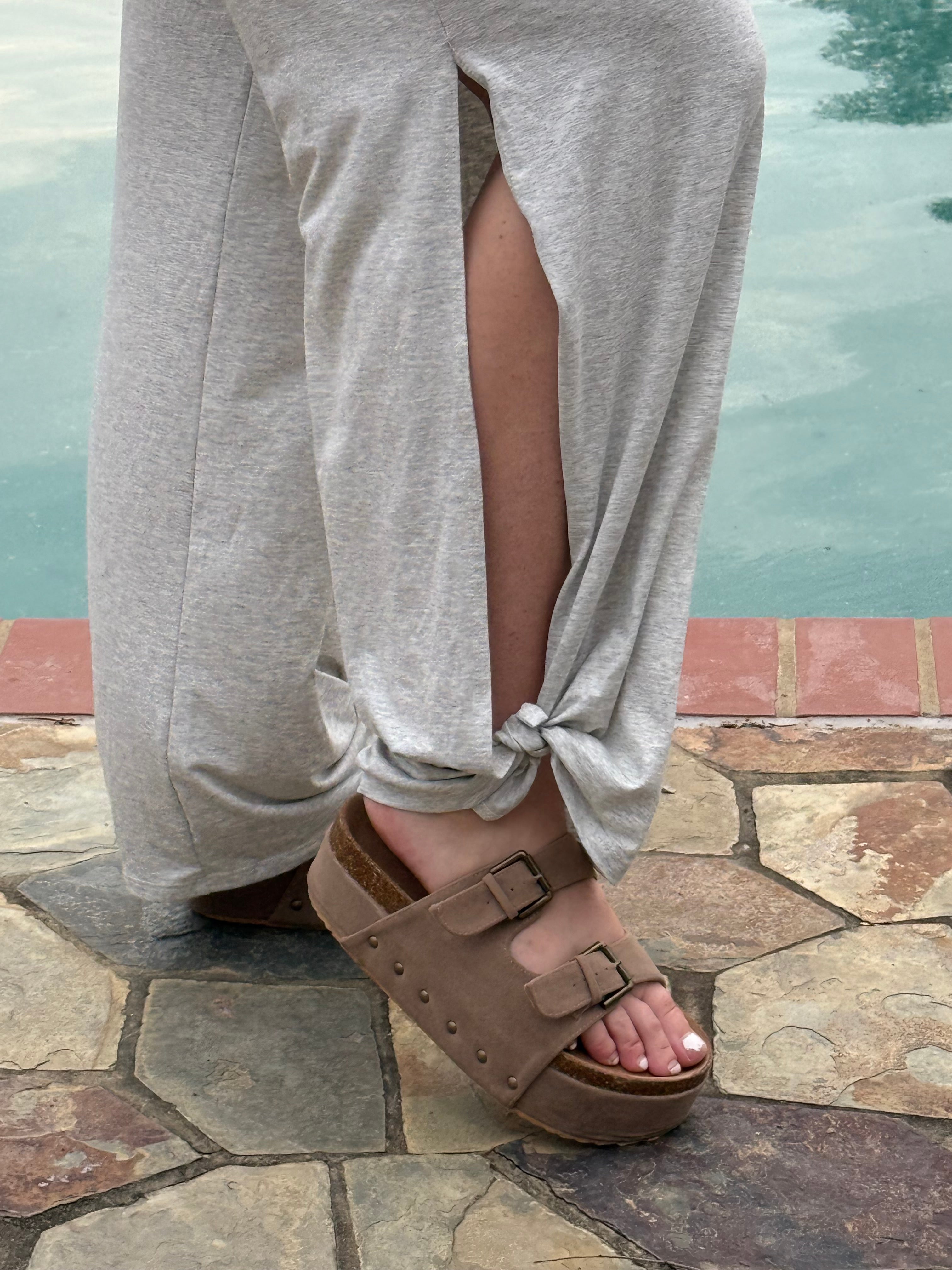 Casual Chic Split Side Tied Pant