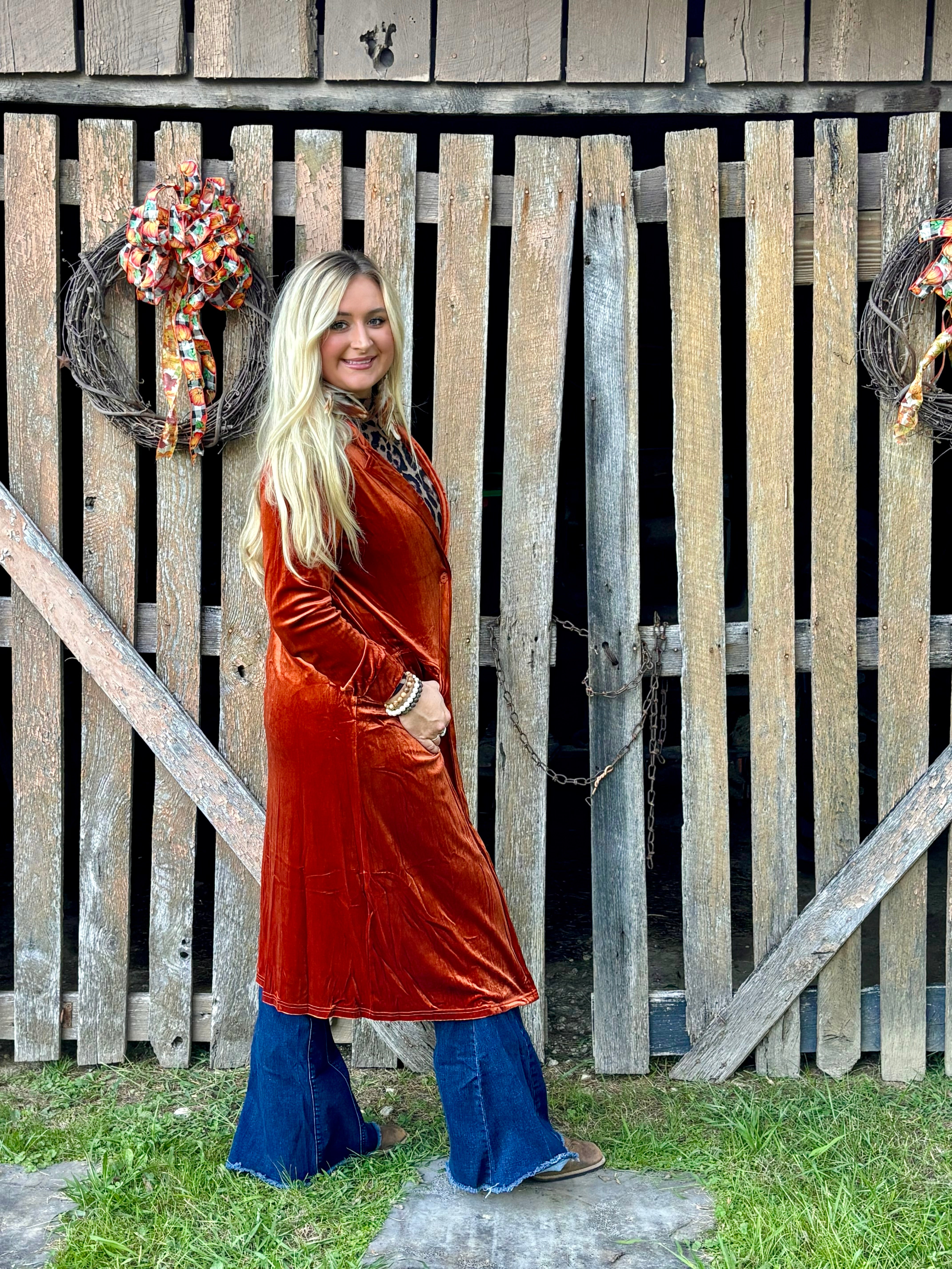 Crushed Velvet Cardigan