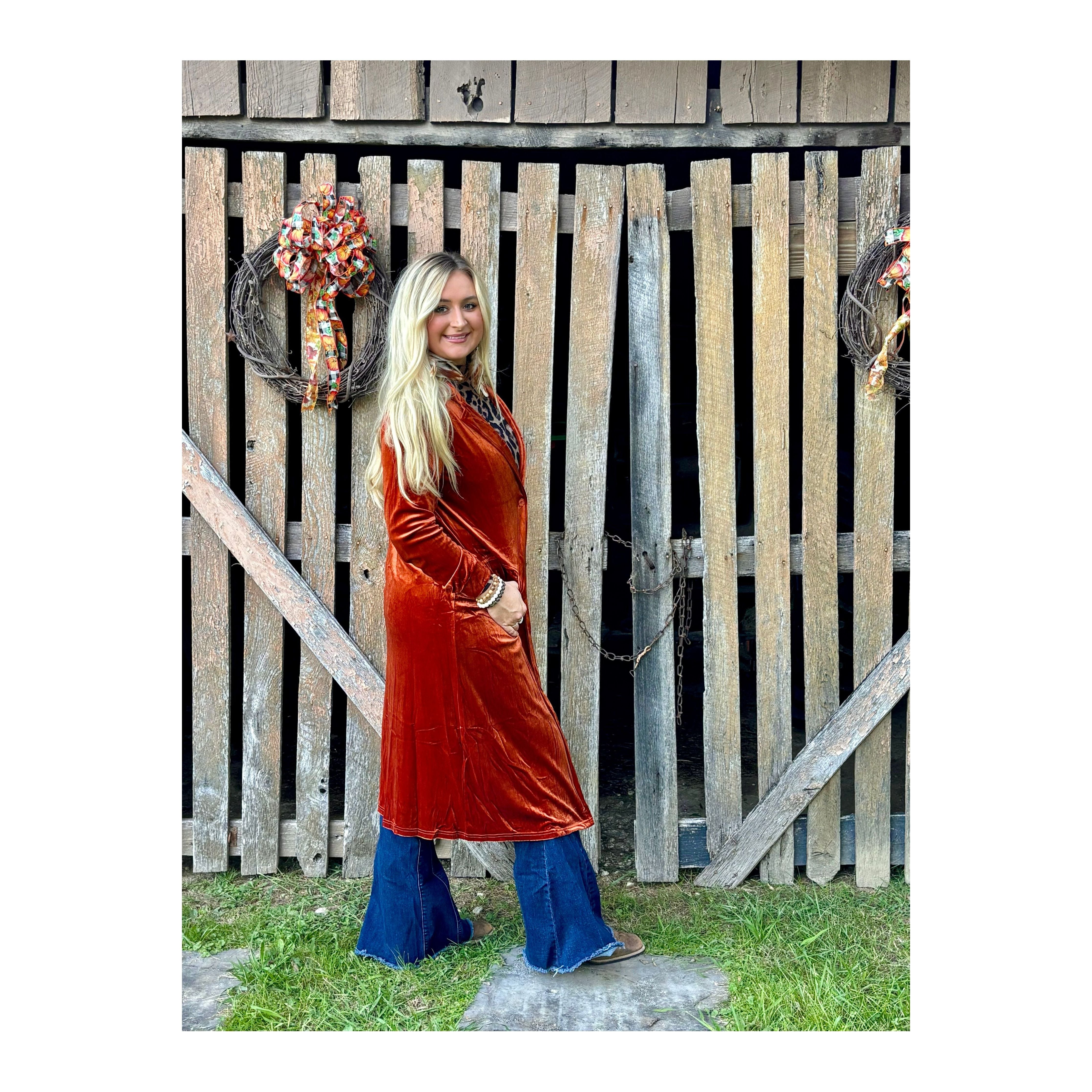 Crushed Velvet Cardigan