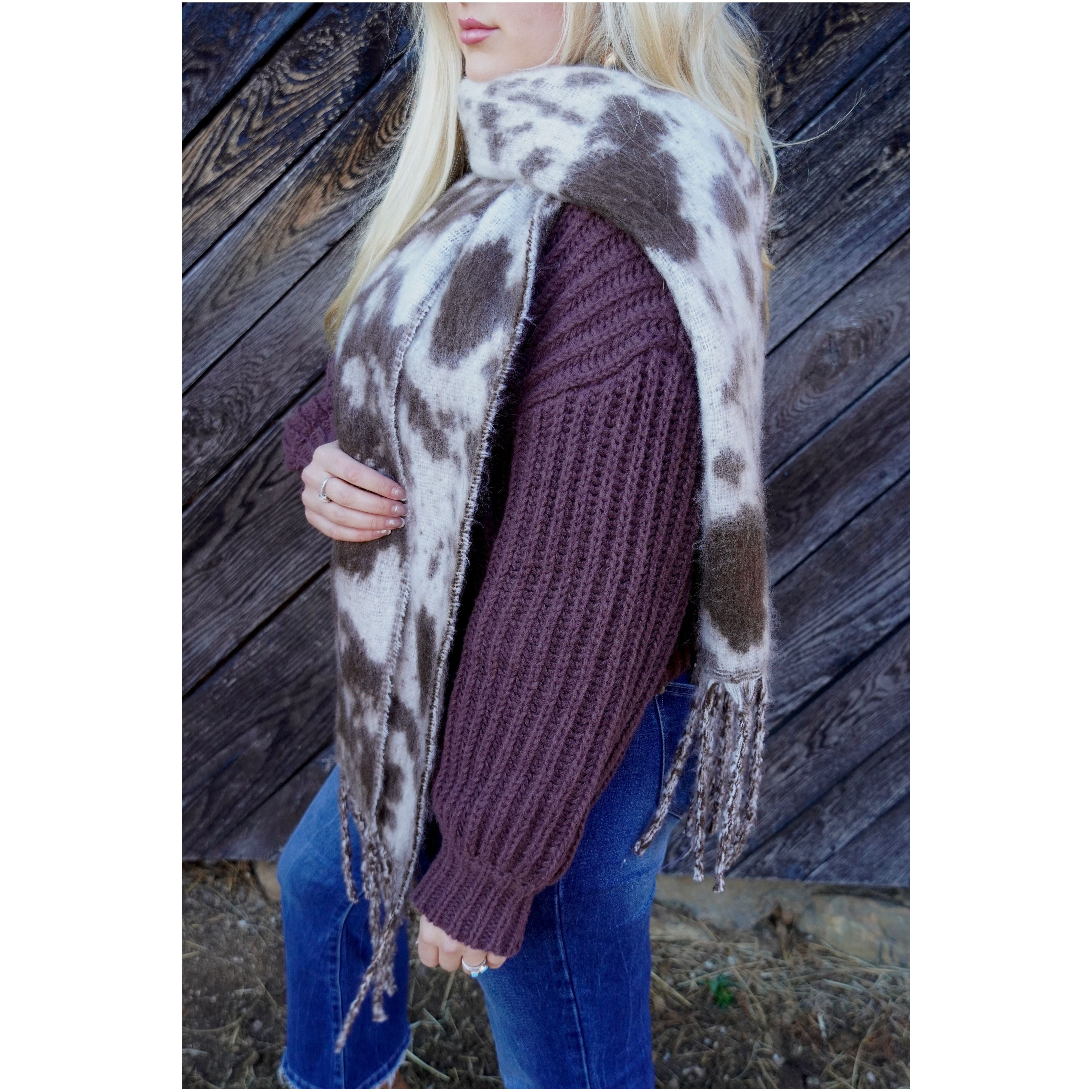 Cow Print Scarf