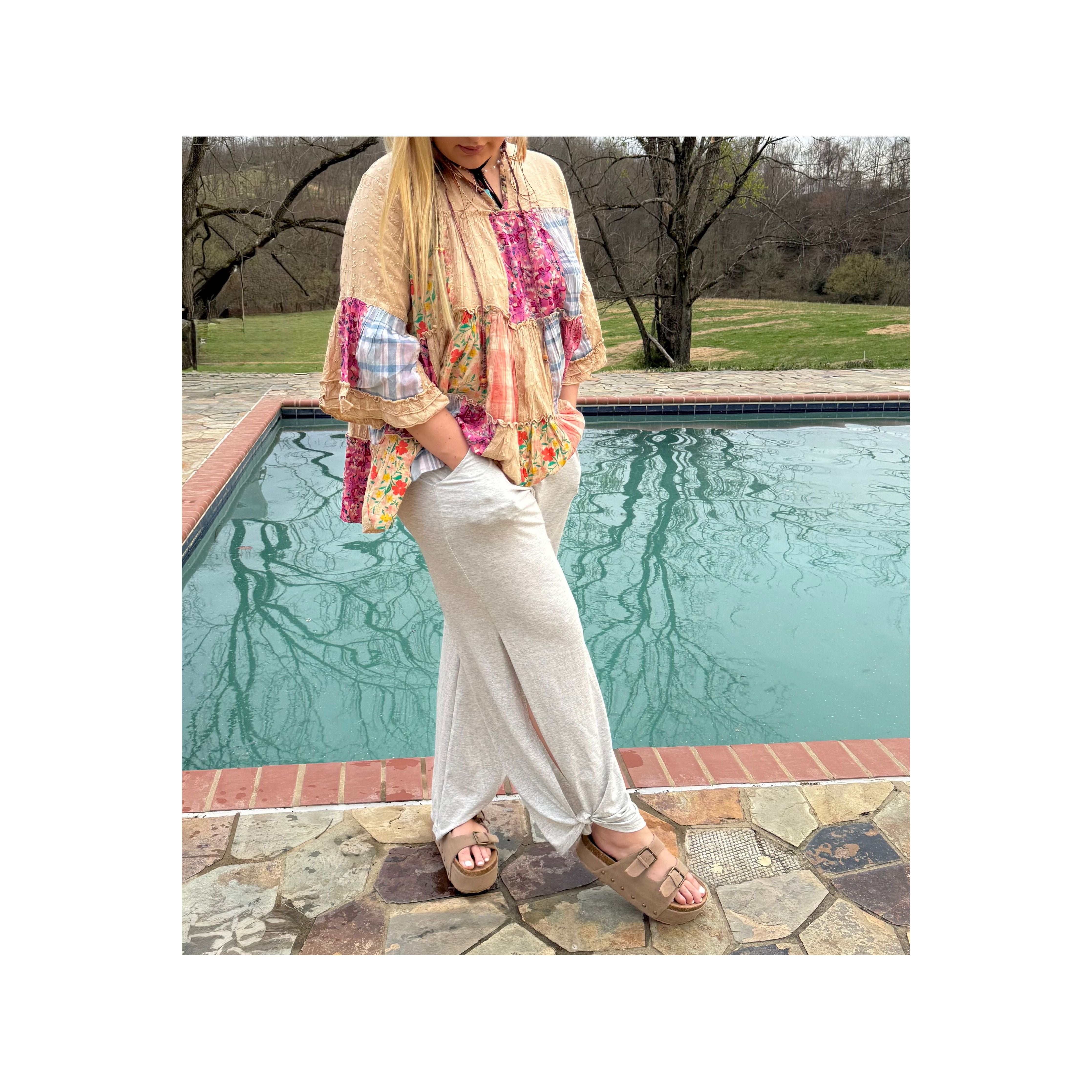 Casual Chic Split Side Tied Pant