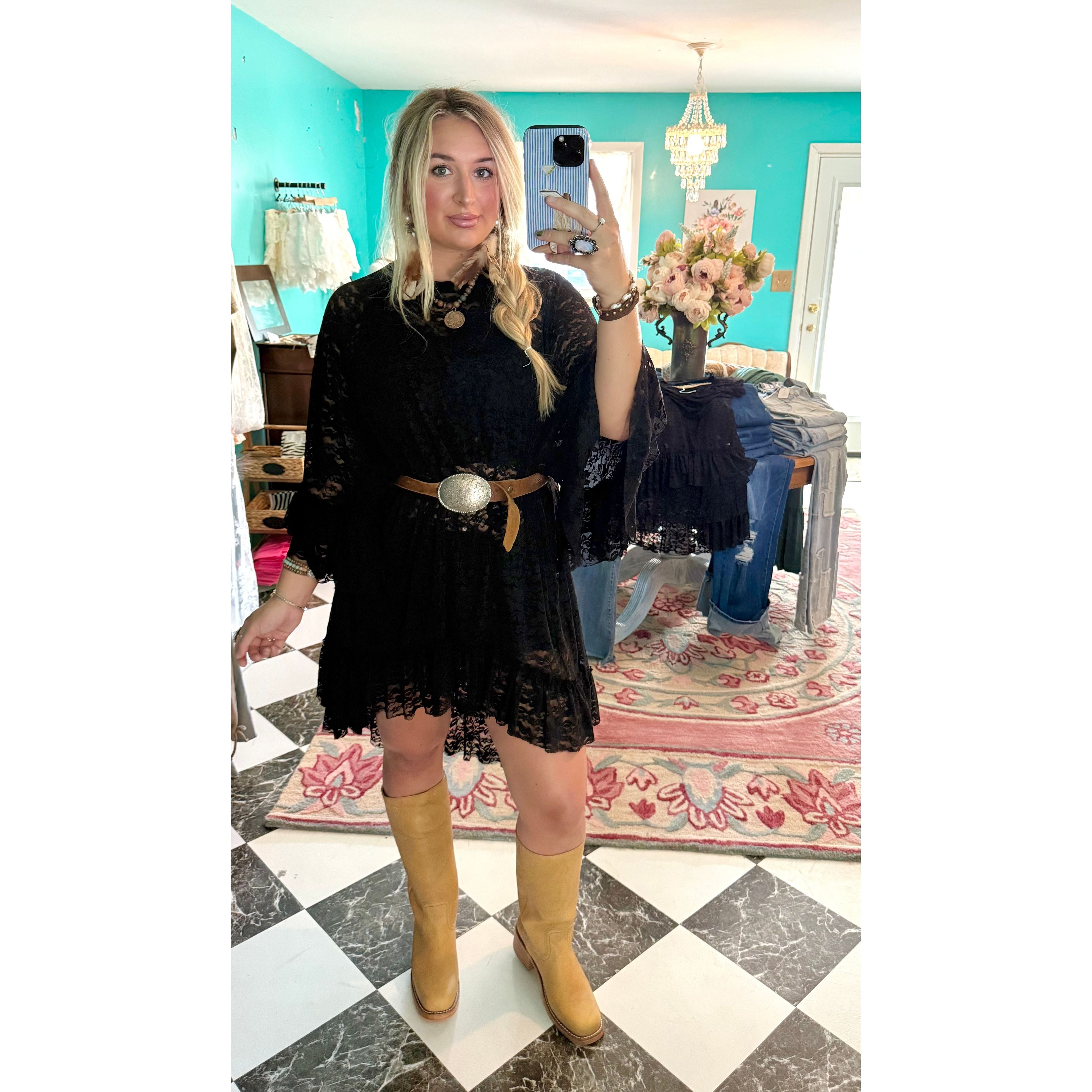 Wild At Heart Black Lace Top