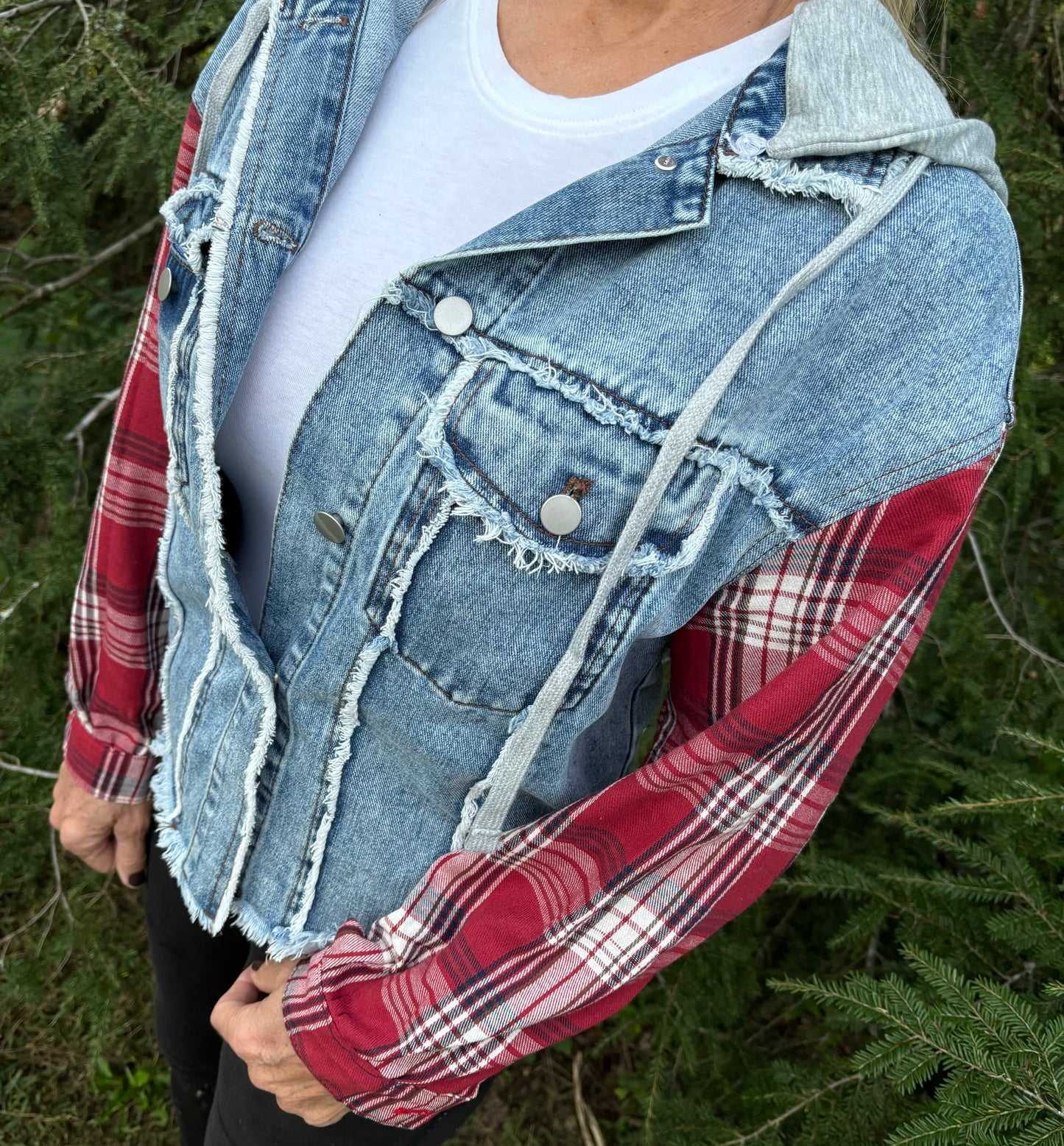 Asher Plaid & Denim Jacket