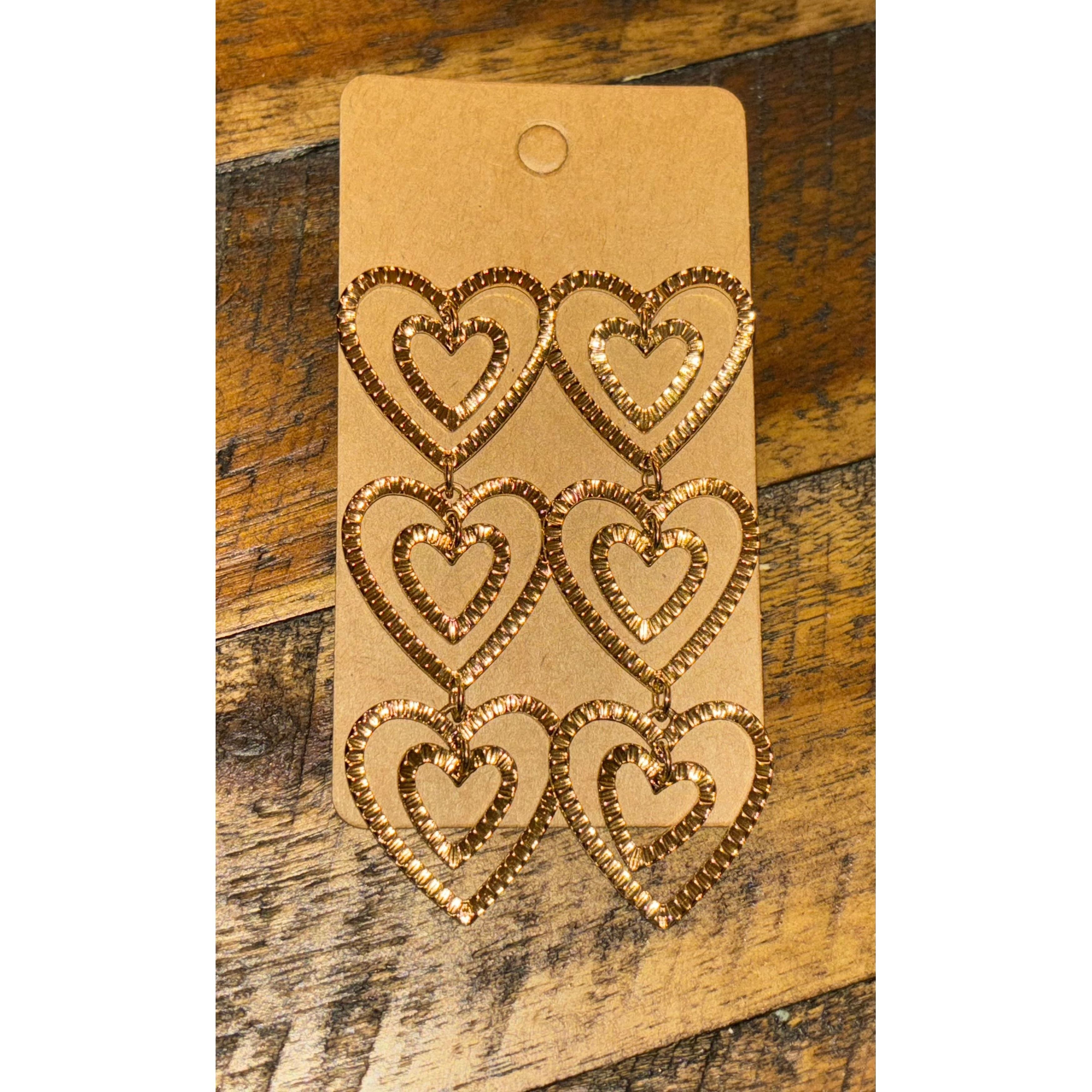 Gold Heart Earrings