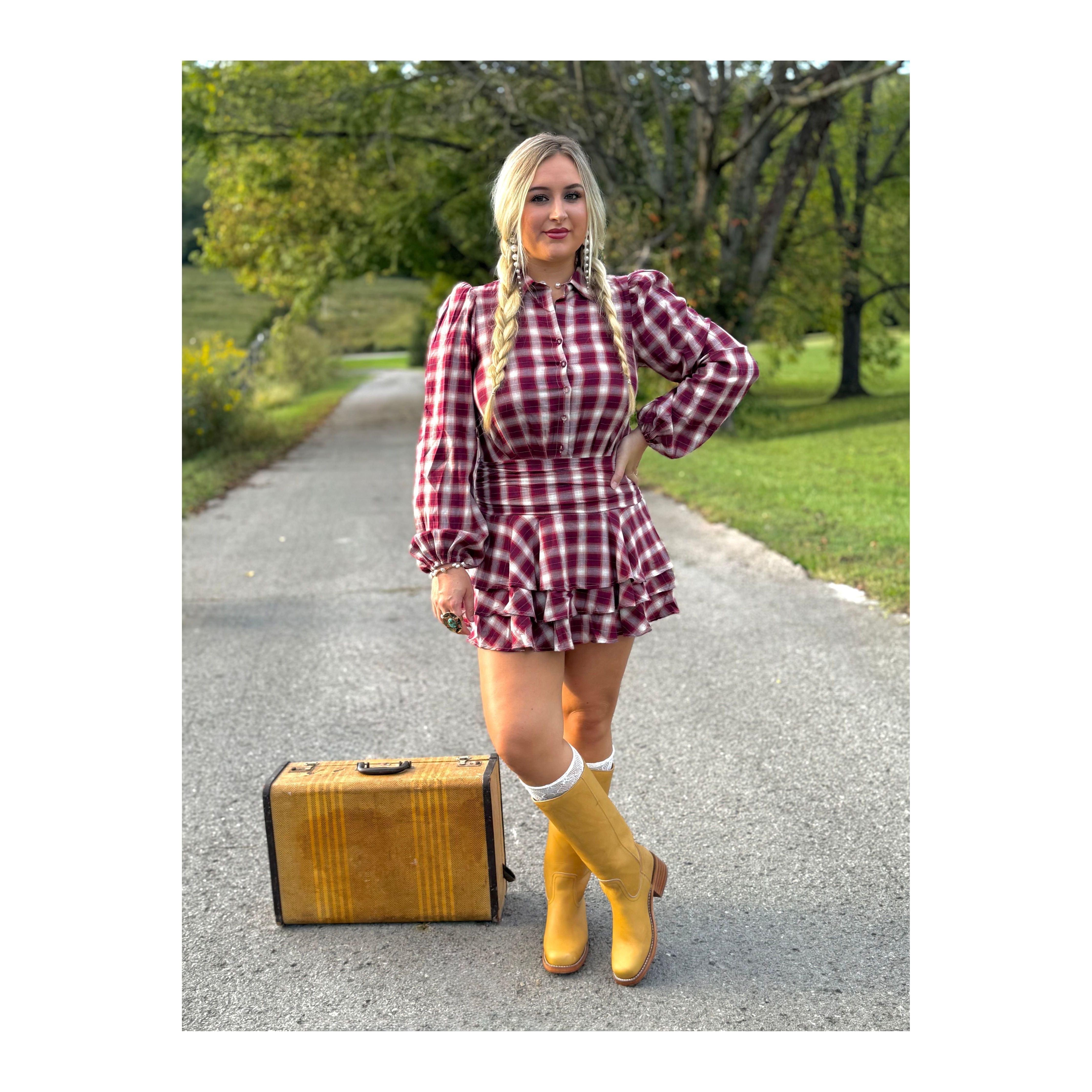 Red Plaid Dress