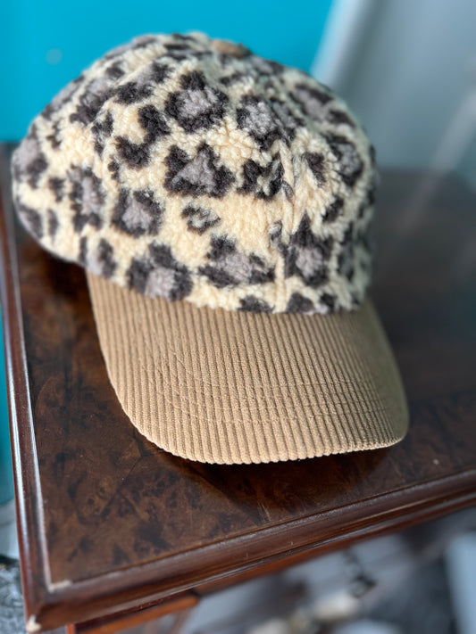 Corduroy Cheetah Hat