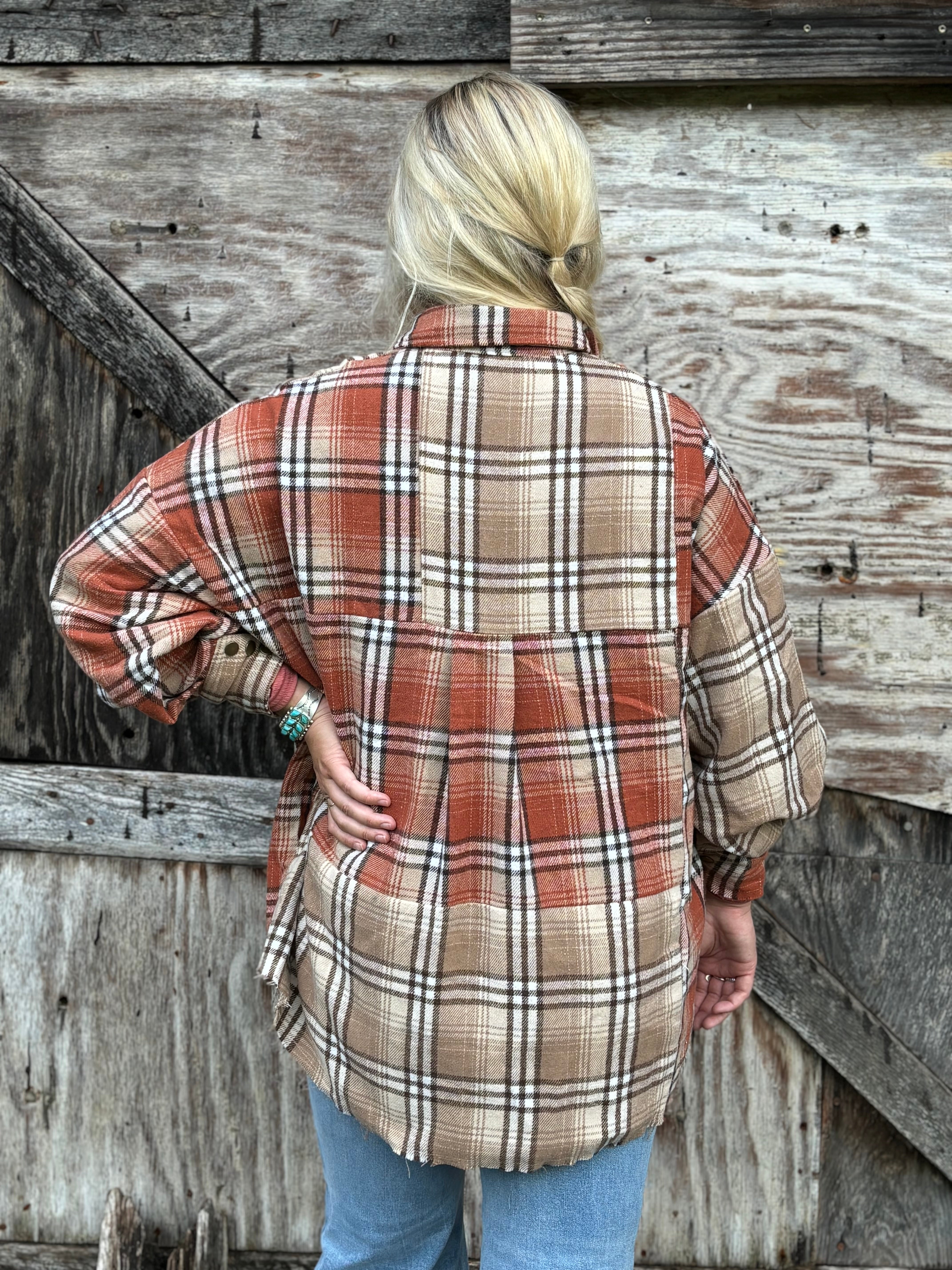 Oversized Flannel Shacket (with pockets)