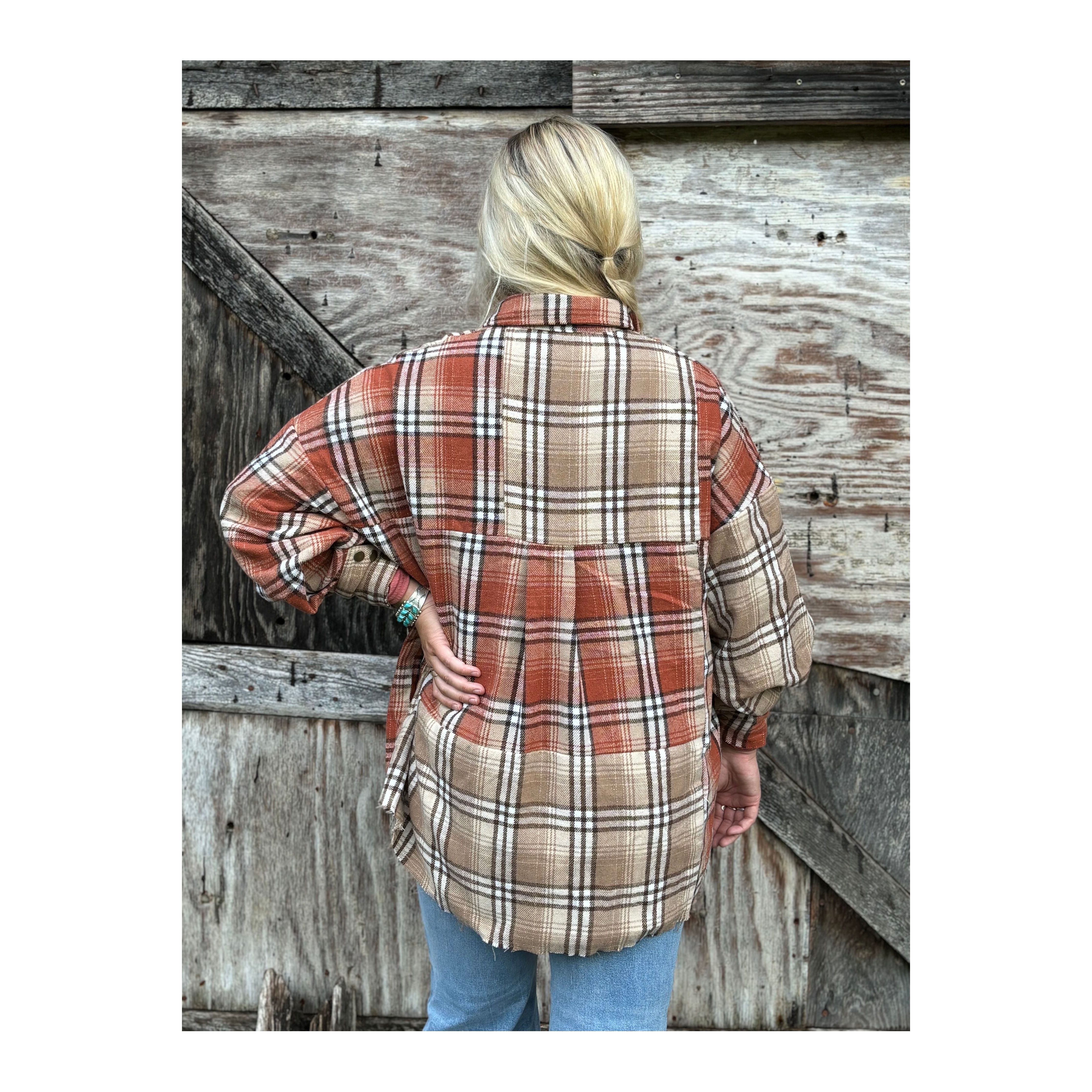 Oversized Flannel Shacket (with pockets)