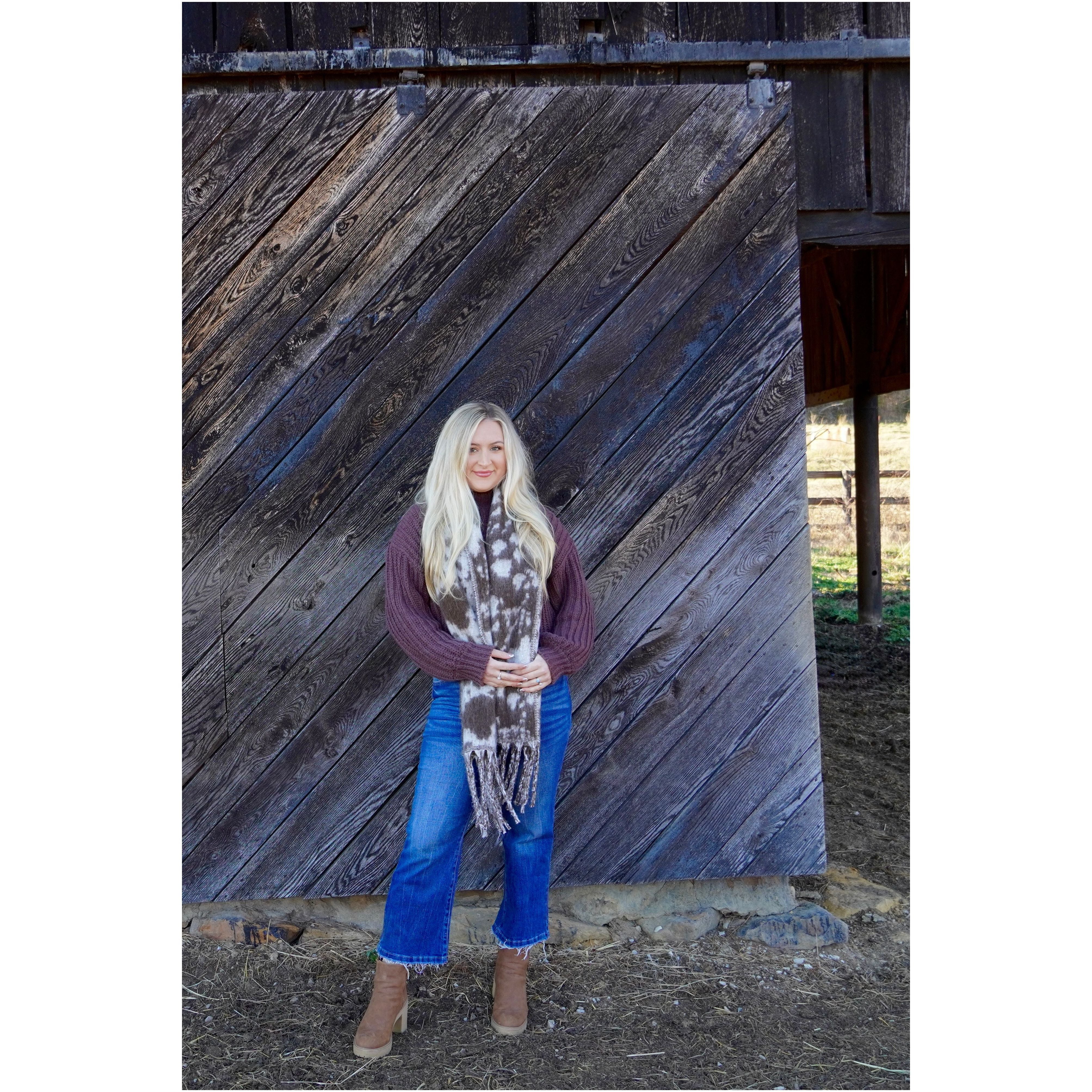 Cow Print Scarf