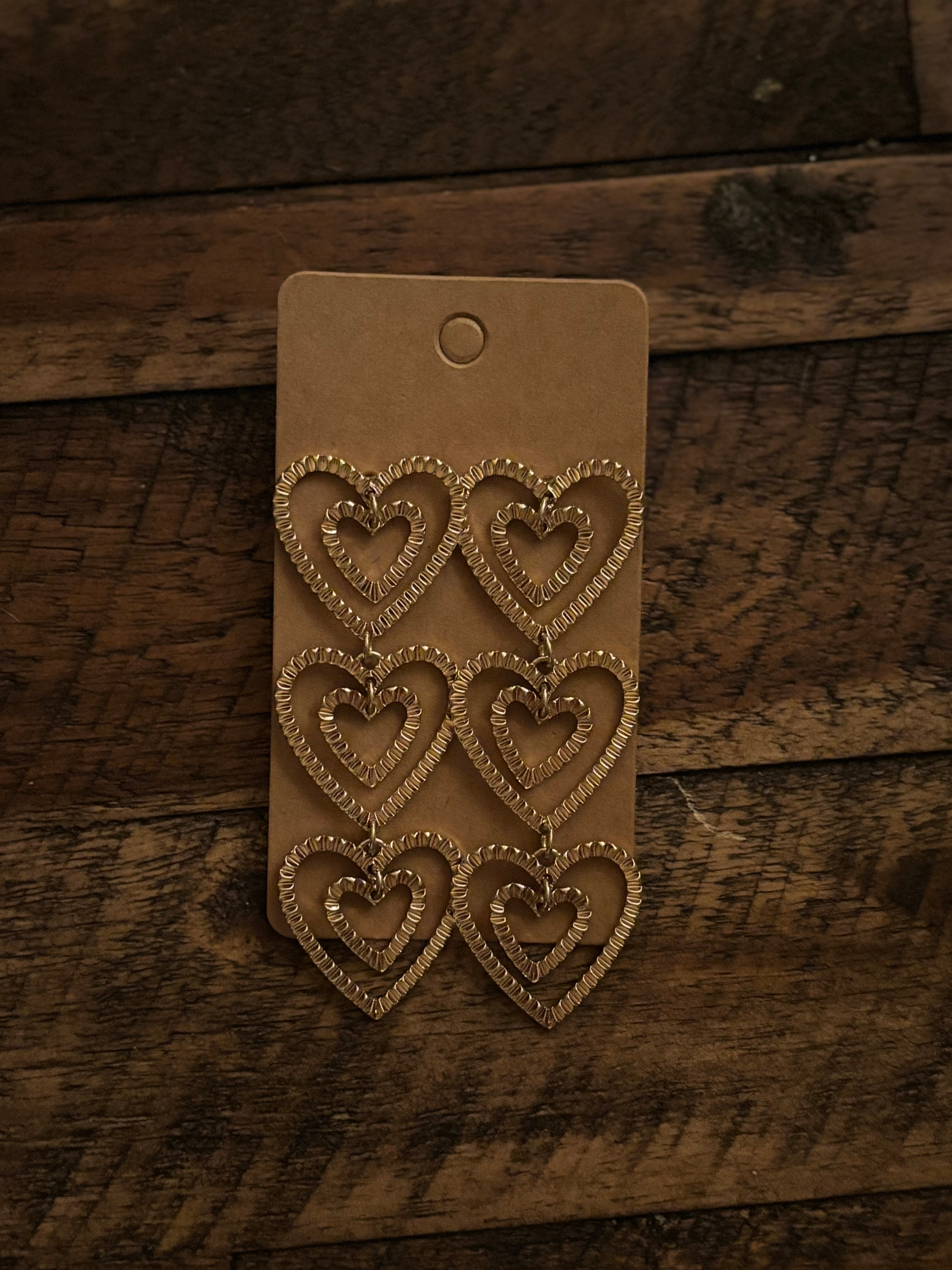 Gold Heart Earrings