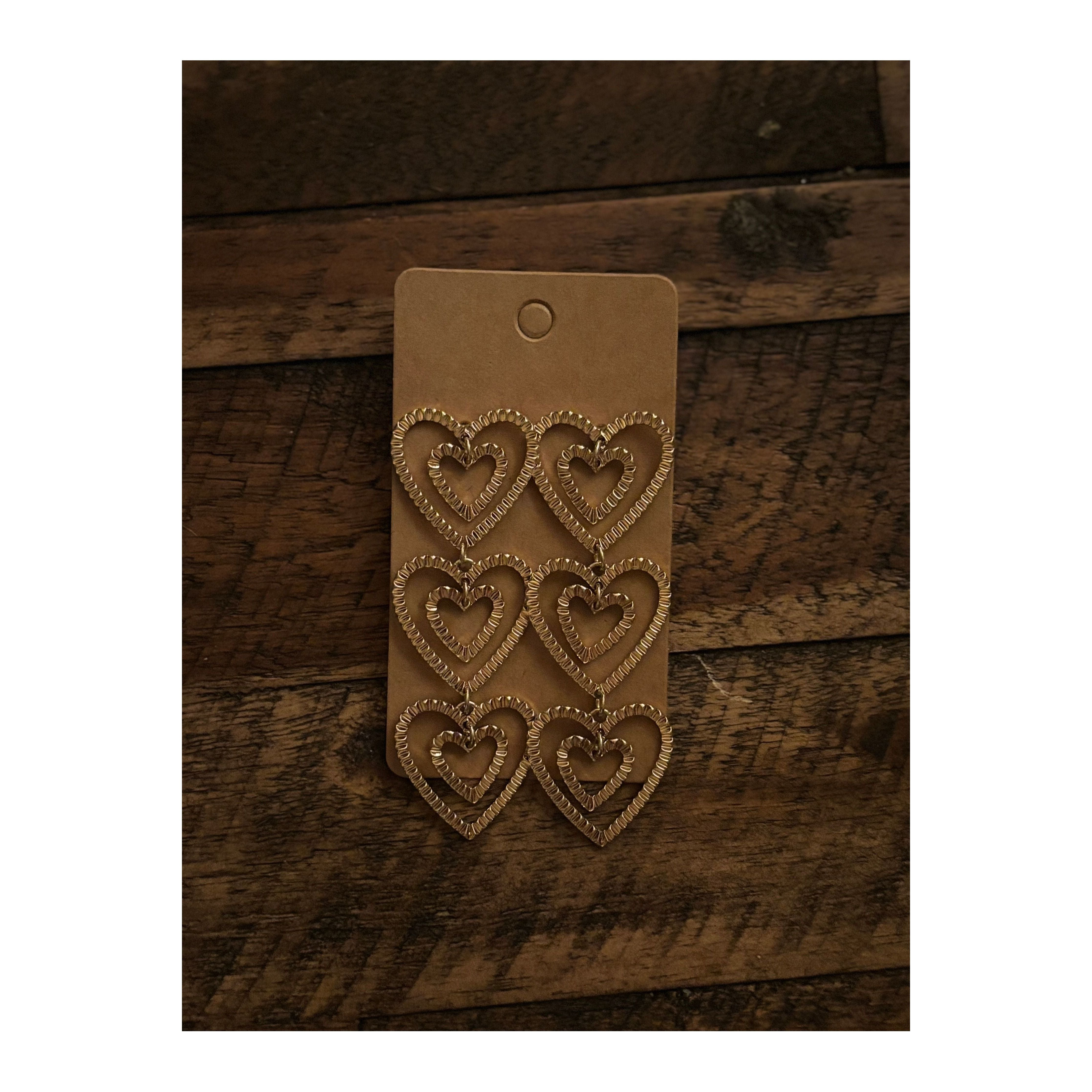 Gold Heart Earrings