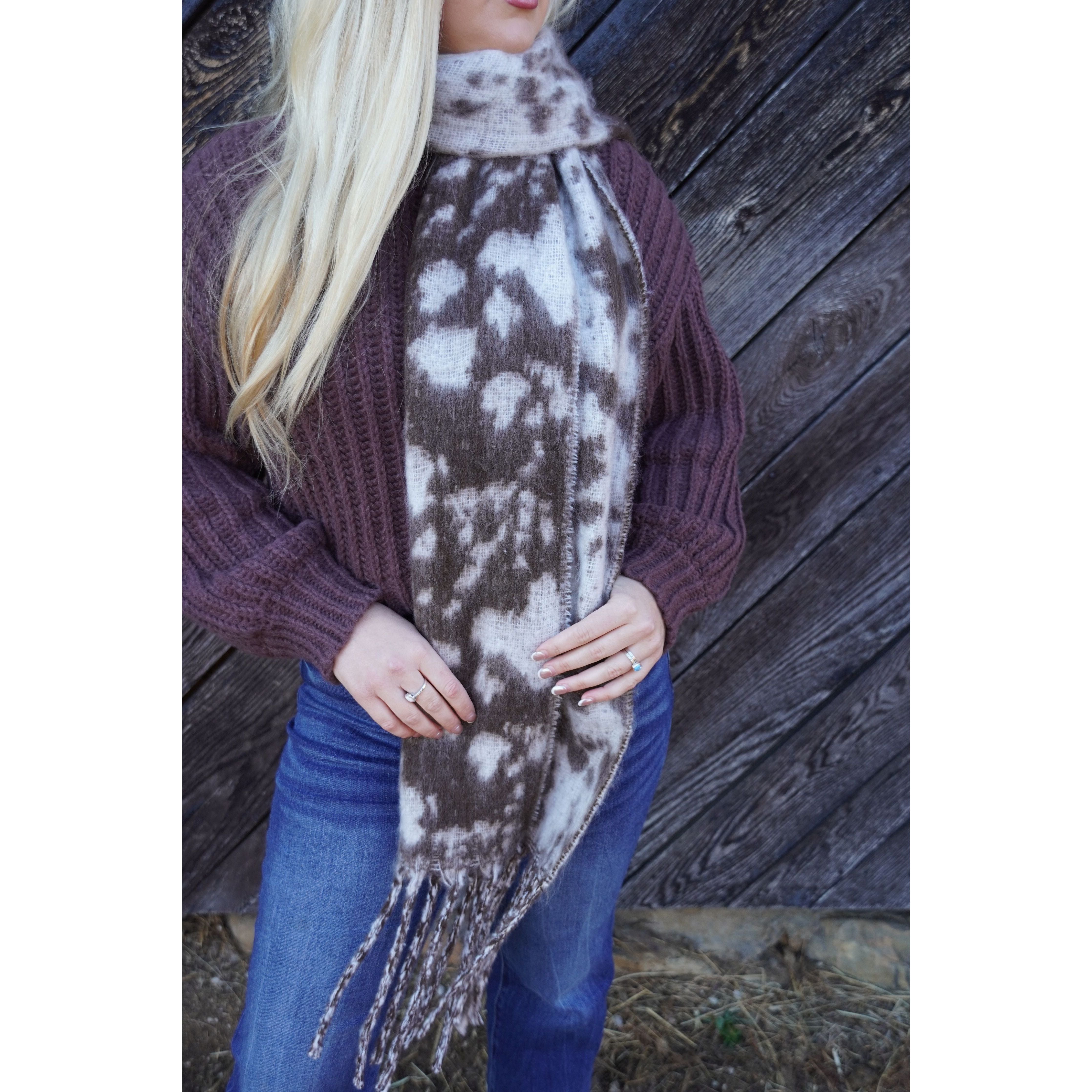 Cow Print Scarf