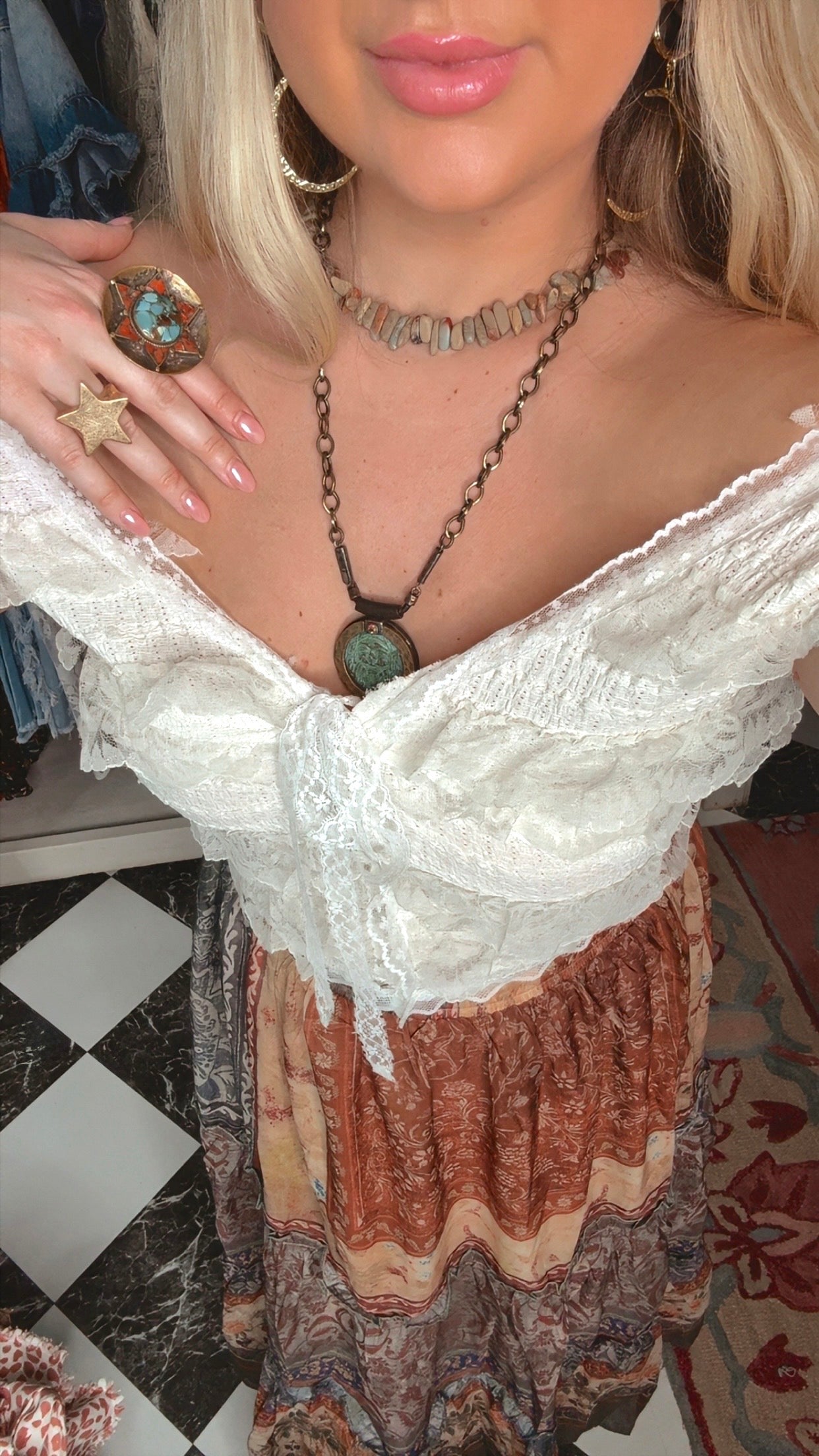 Aqua Terra Stone Choker Necklace