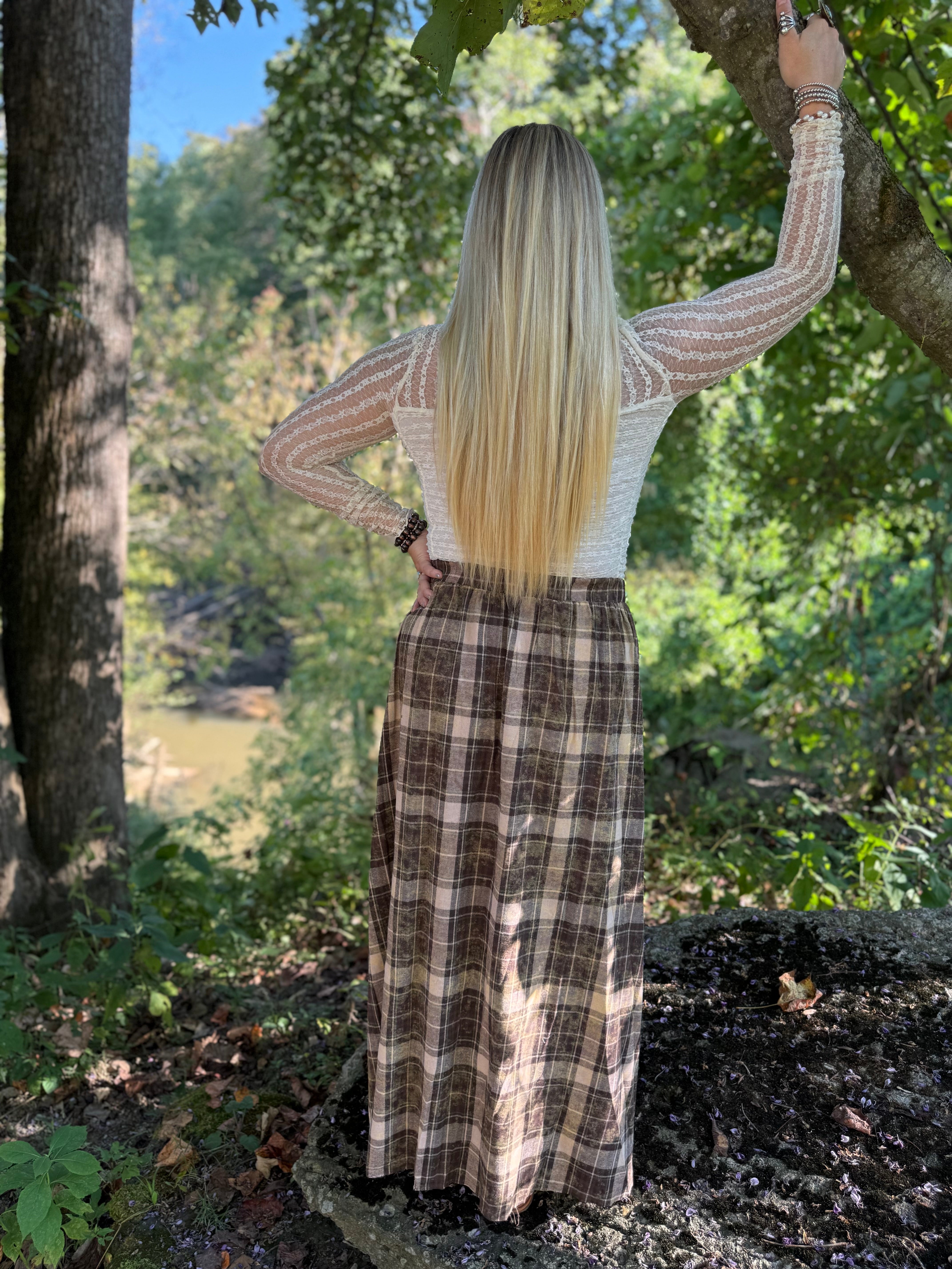 Prairie Days Flannel Maxi Skirt