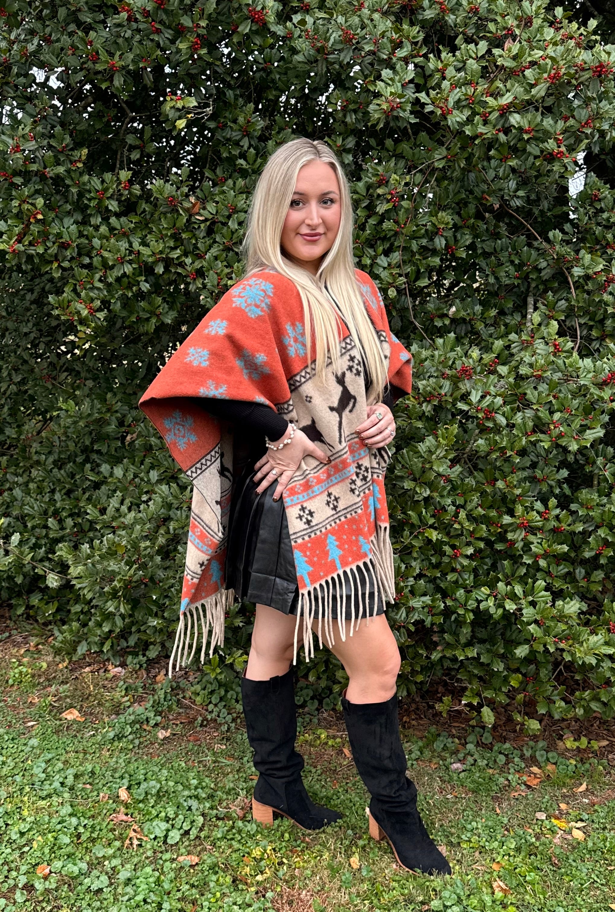 Fringed Winter Shawl